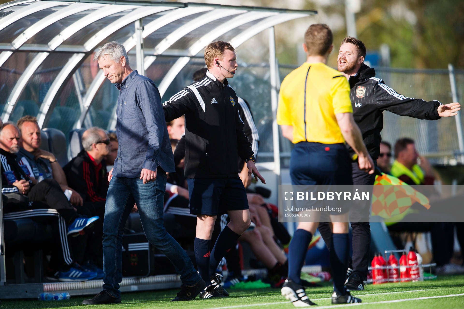 Varbergs tränare Jörgen Wålemark och Brommapojkarnas