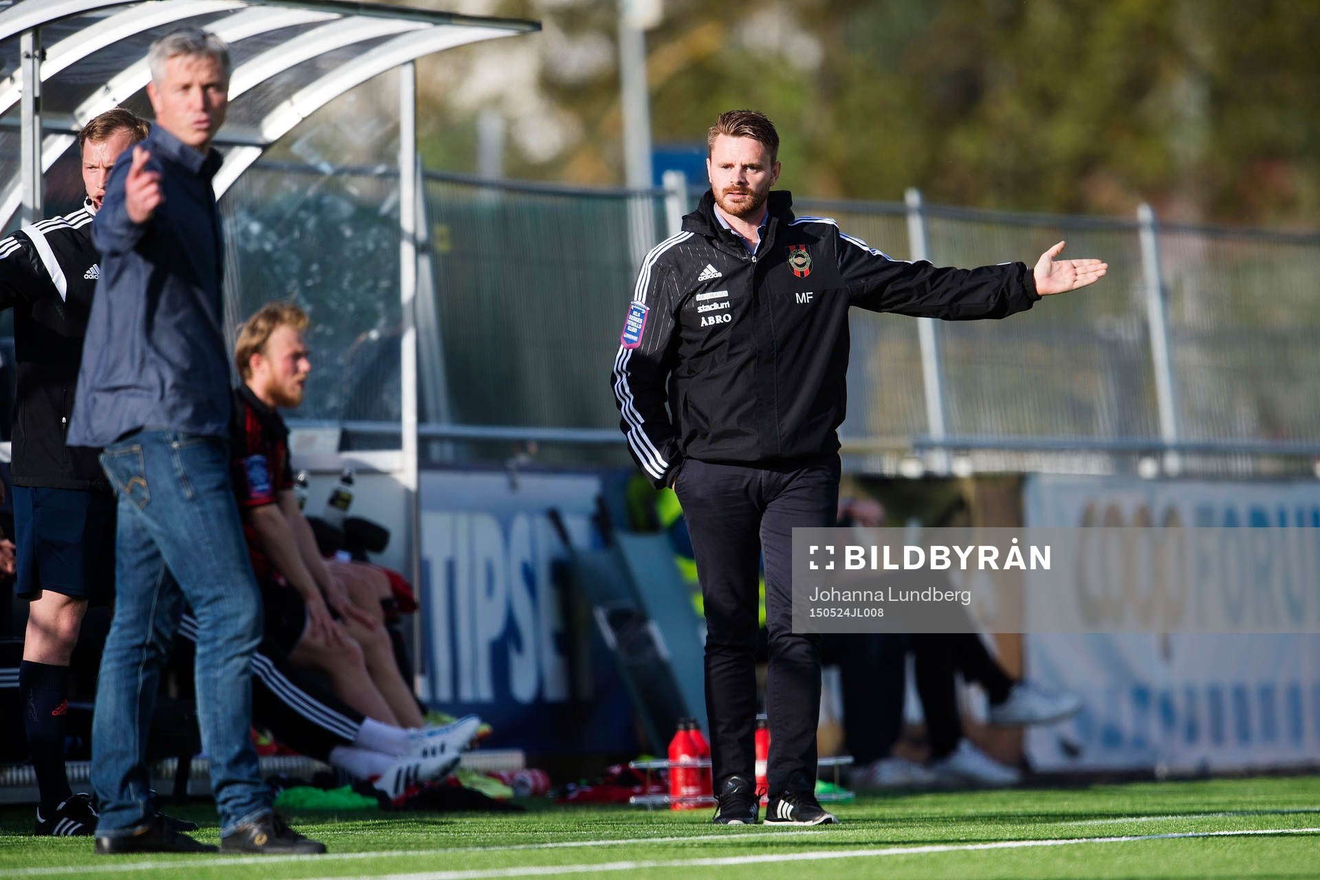Varbergs tränare Jörgen Wålemark och Brommapojkarnas