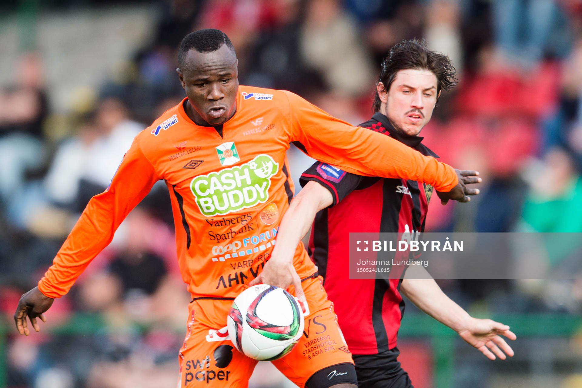 Varbergs Nsima Peter och Brommapojkarnas Gabriel Petrovic
