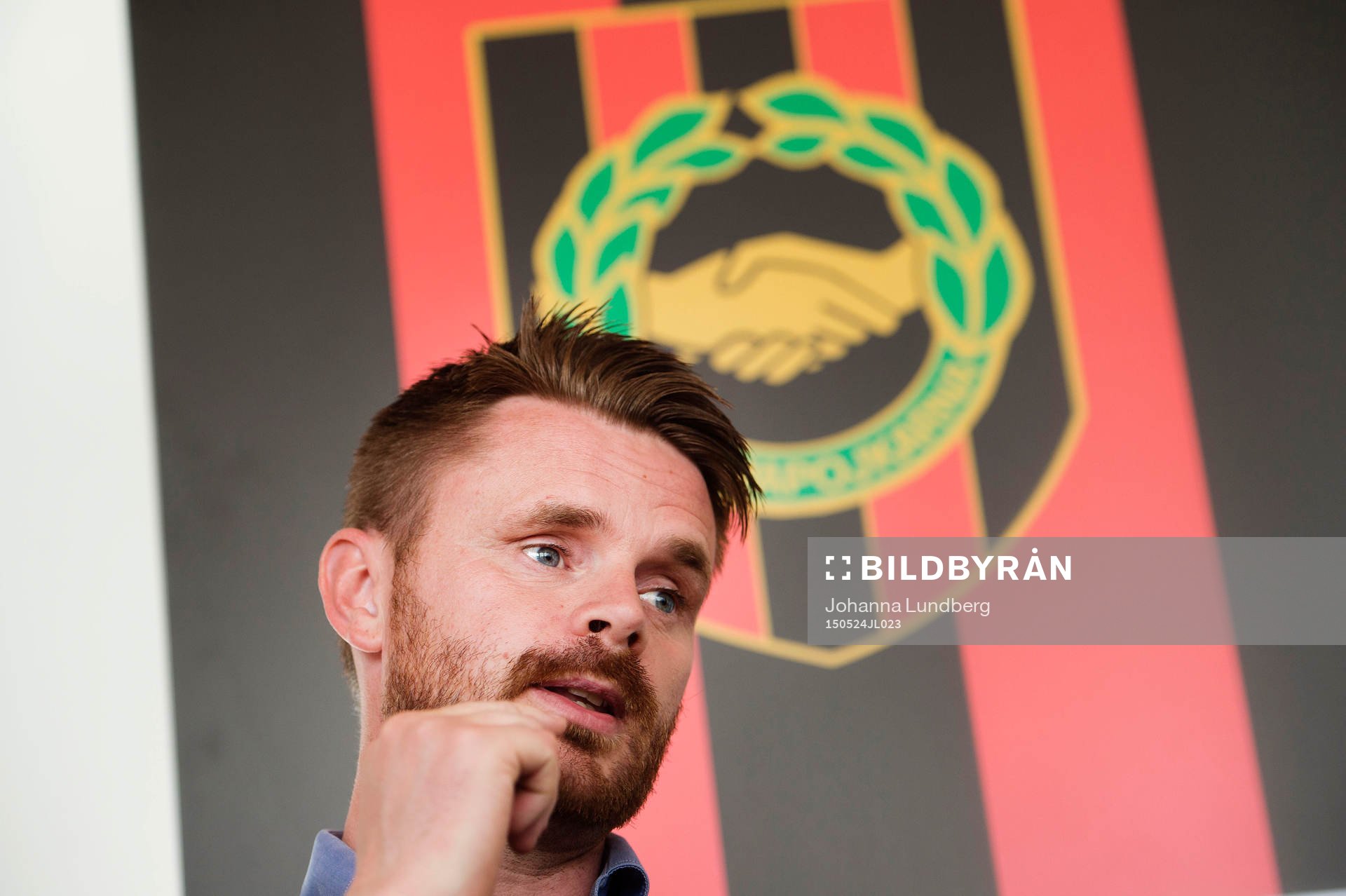 Brommapojkarnas tränare Magni Fannberg Magnusson deltar i