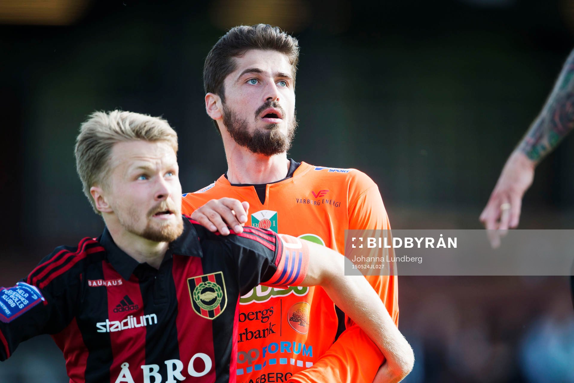 Brommapojkarnas Pontus Åsbrink och Varbergs Ajsel Kujovic
