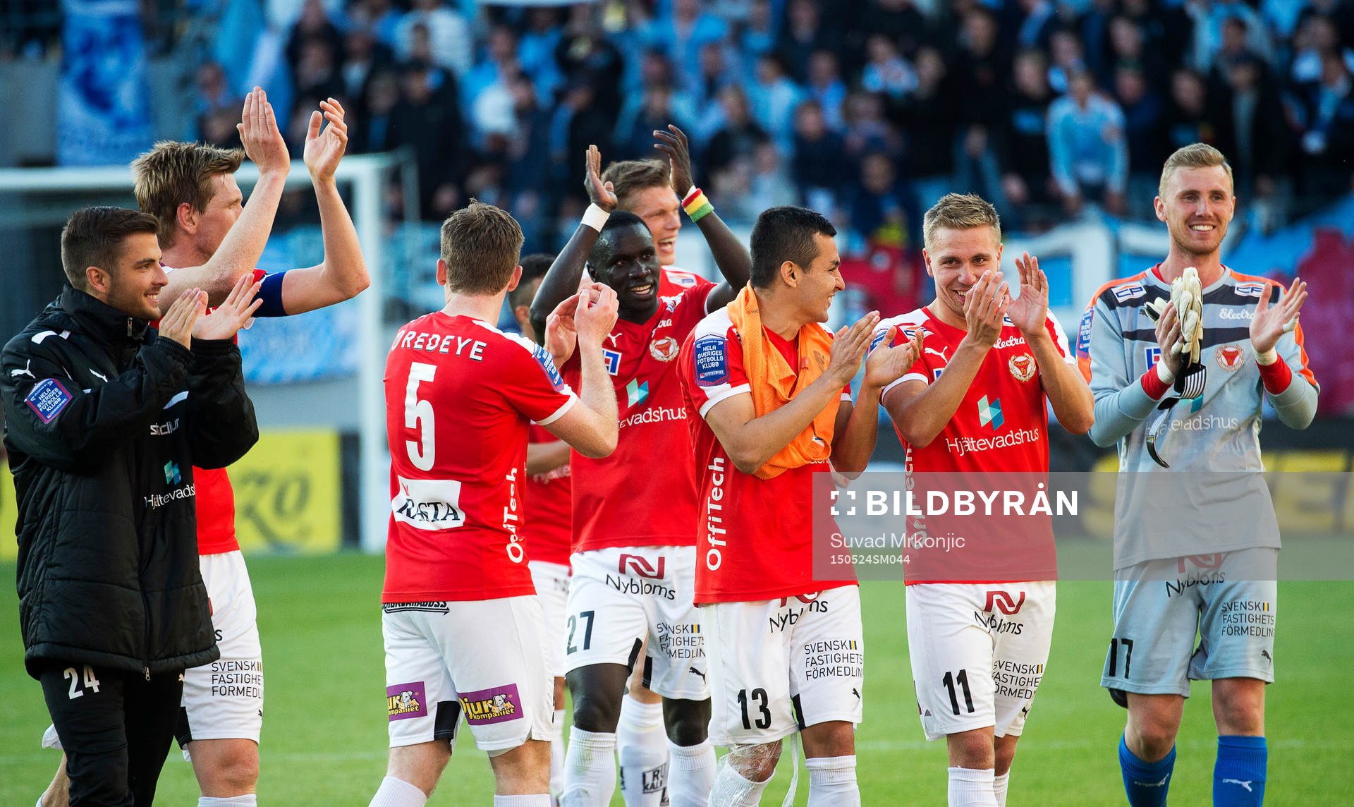 Kalmarspelarna bl a Victor Agardius , Emin Nouri , Jonathan