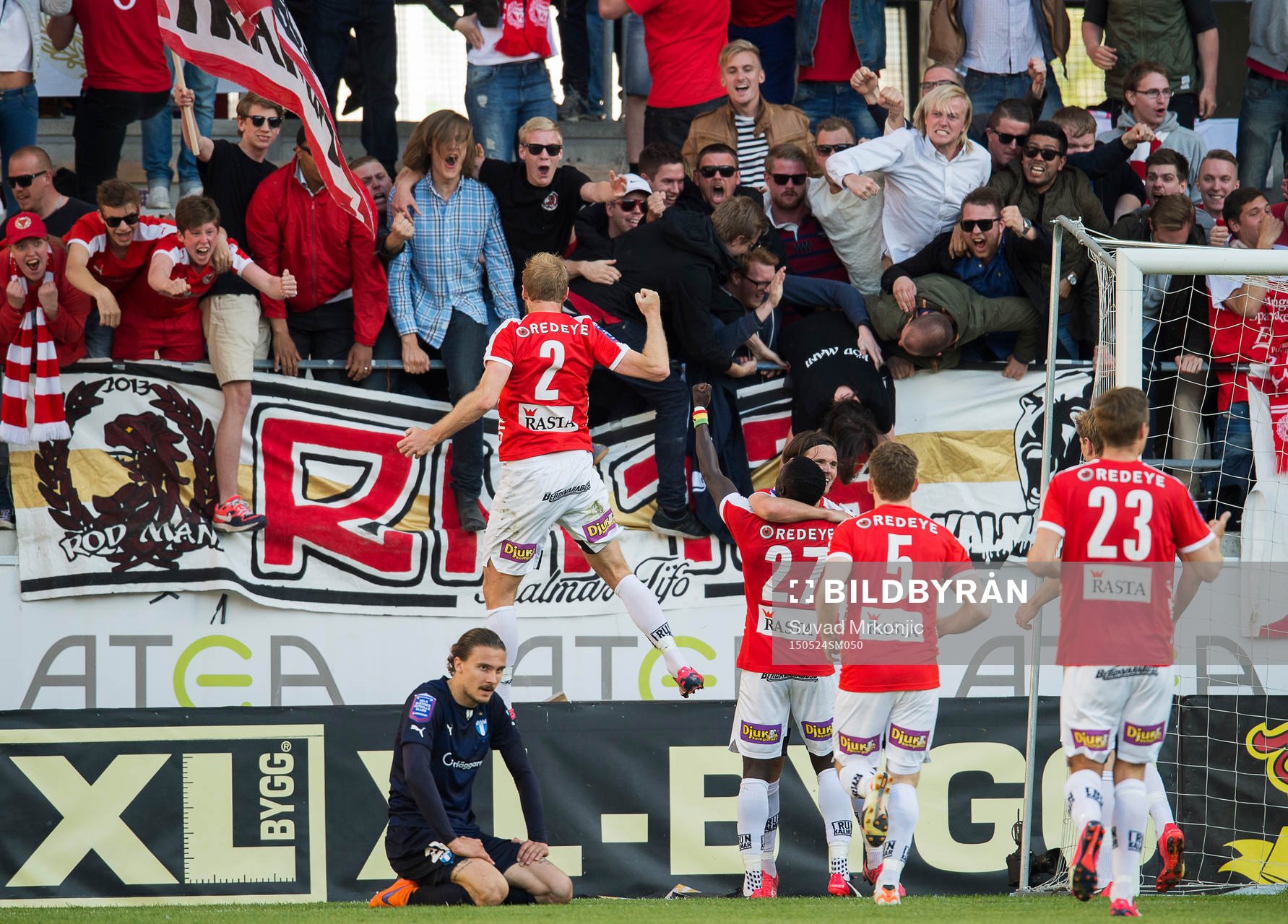 Kalmarspelarna Markus Thorbjörnsson, Papa Alioune Diouf,