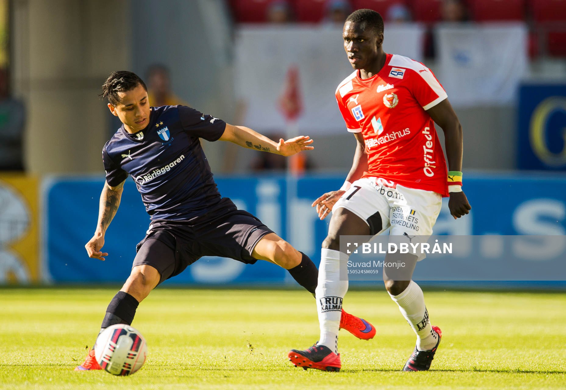 Kalmars Papa Alioune Diouf och Malmö FFs Victor Yoshimar