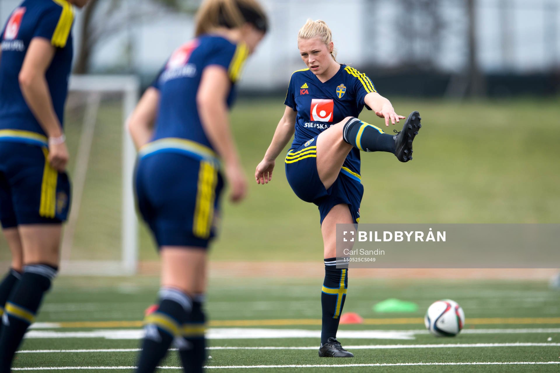 Sveriges Mimmi Löfwenius under en träning med landslaget den 25 maj 2015 i Toronto.