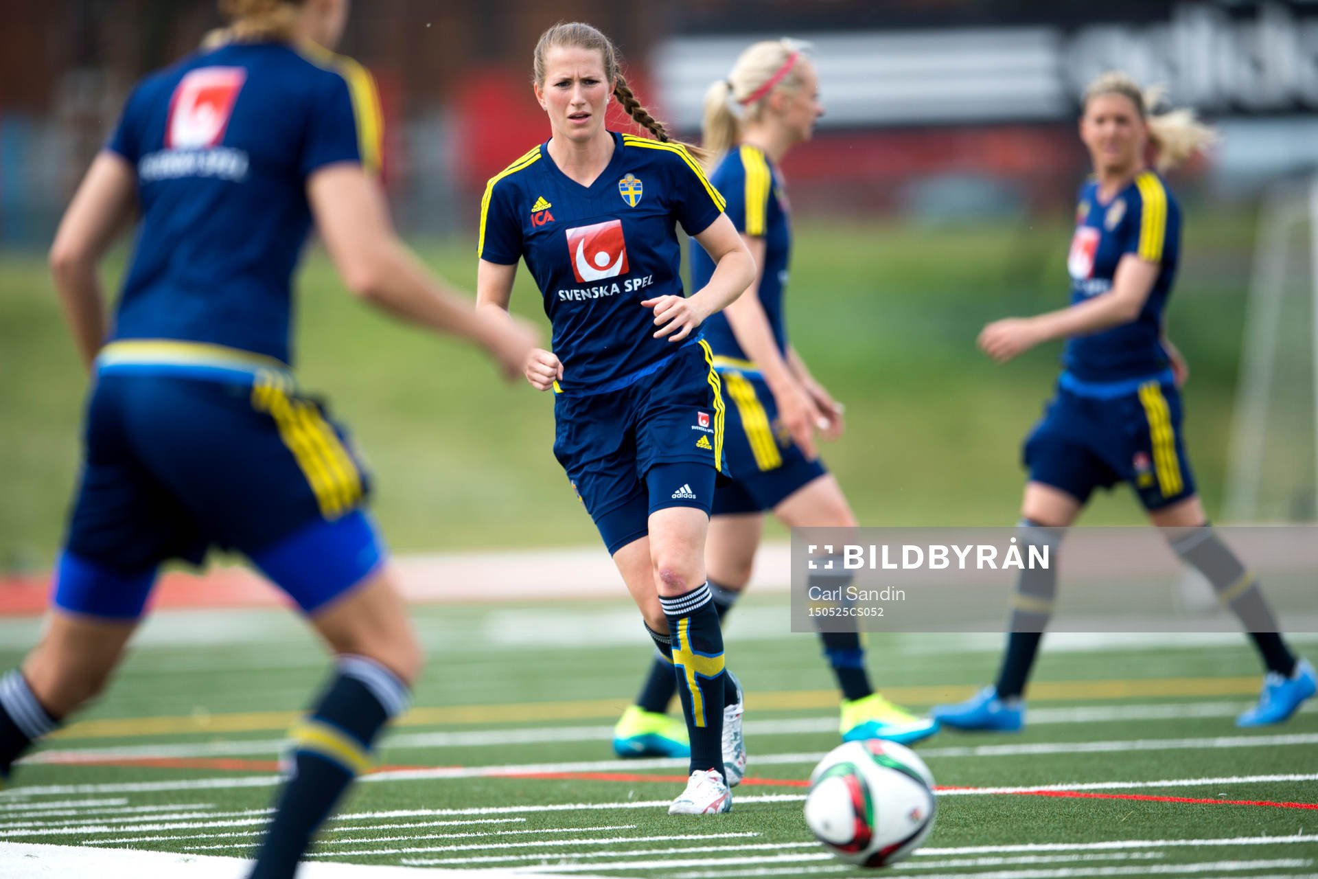 Sveriges Emma Berglund under en träning med landslaget den 25 maj 2015 i Toronto.