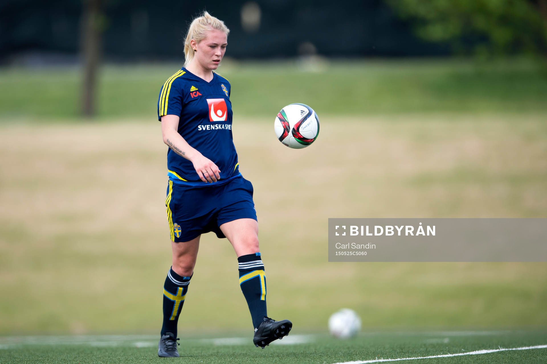 Sveriges Mimmi Löfwenius under en träning med landslaget den 25 maj 2015 i Toronto.