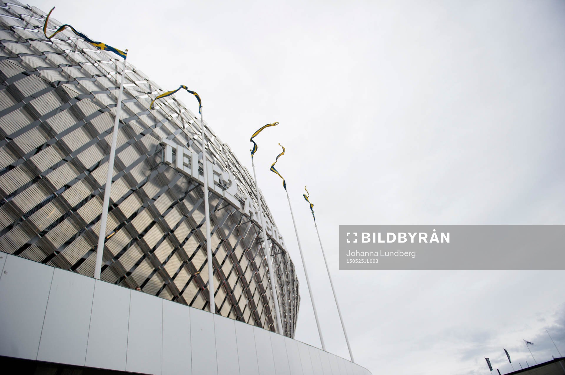 Tele2-arena innan fotbollsmatchen i Allsvenskan mellan