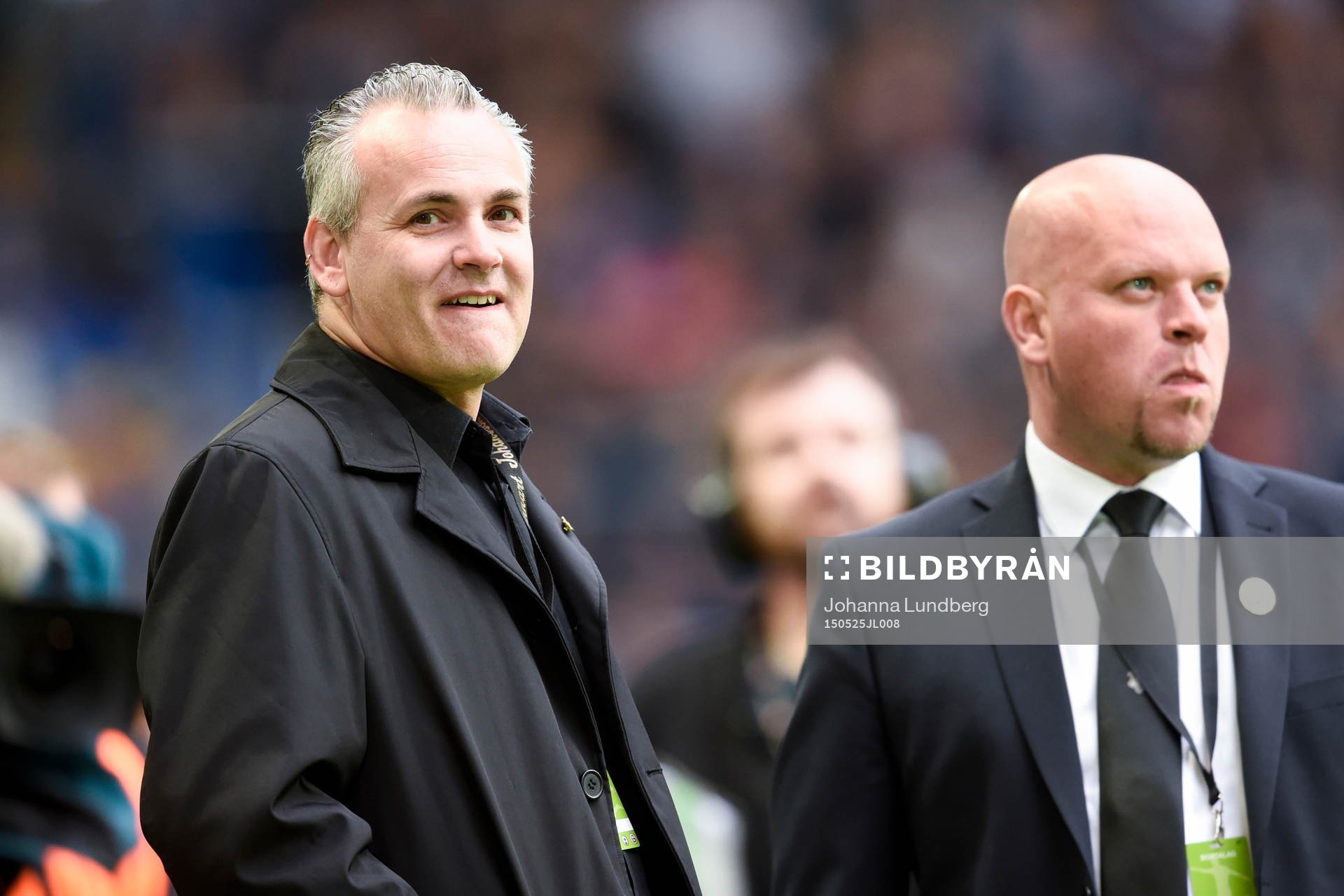 s VD Johan Segui innan fotbollsmatchen i Allsvenskan mellan