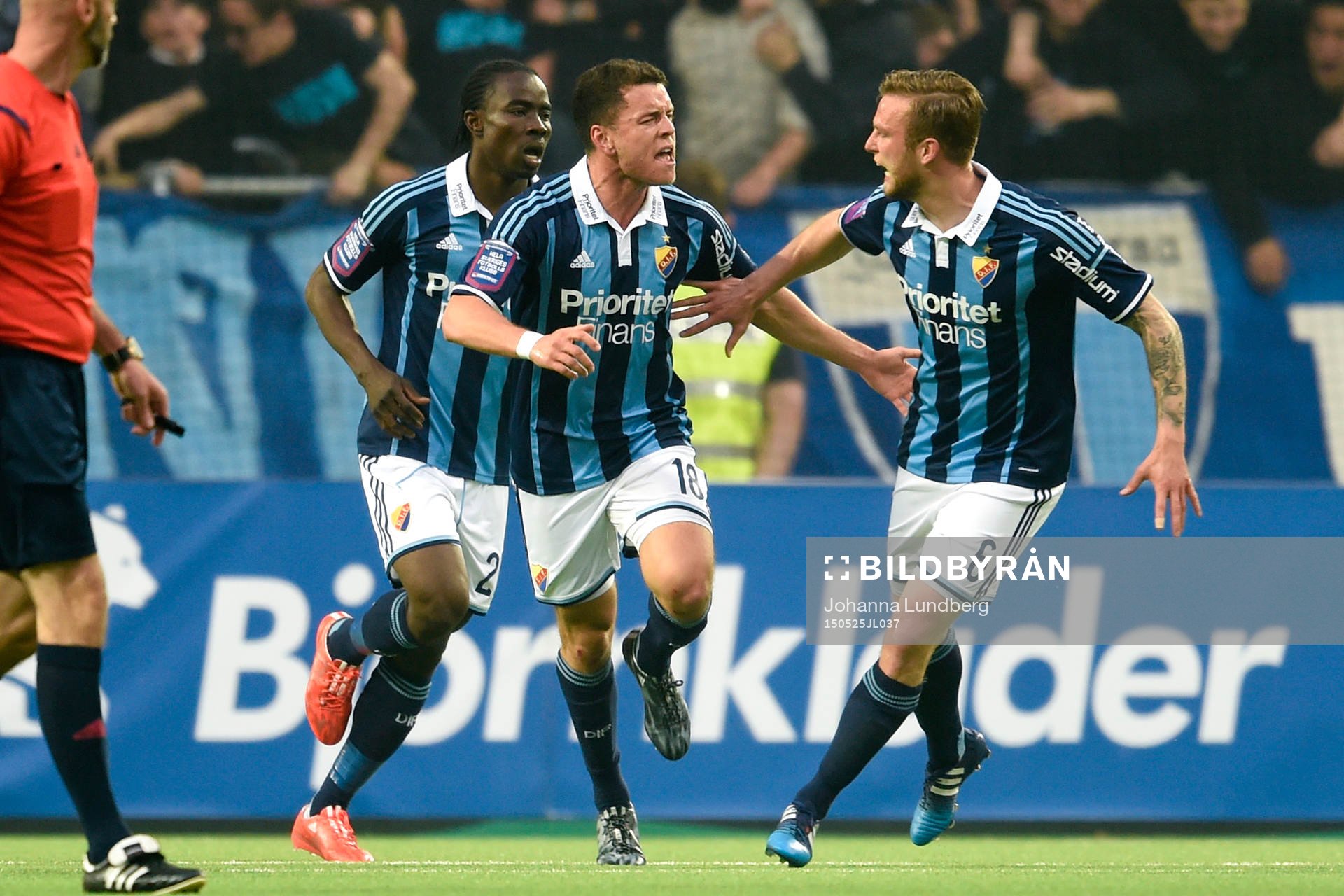 Djurgårdens Kerim Mrabti jublar