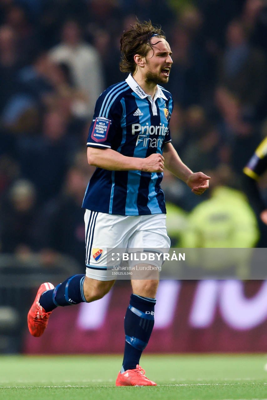 Djurgårdens Kevin Walker jublar