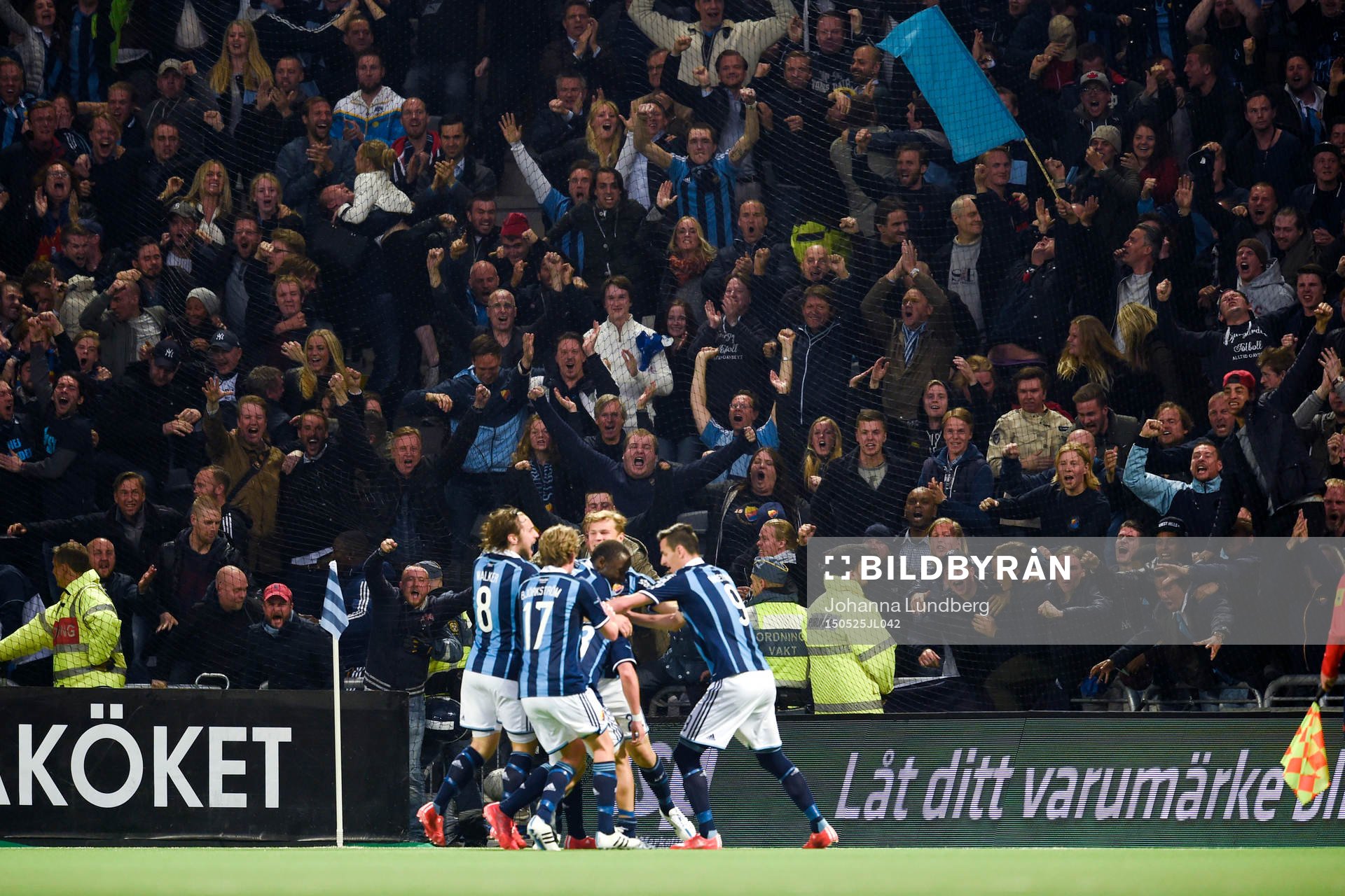 Djurgårdens Kerim Mrabti jublar
