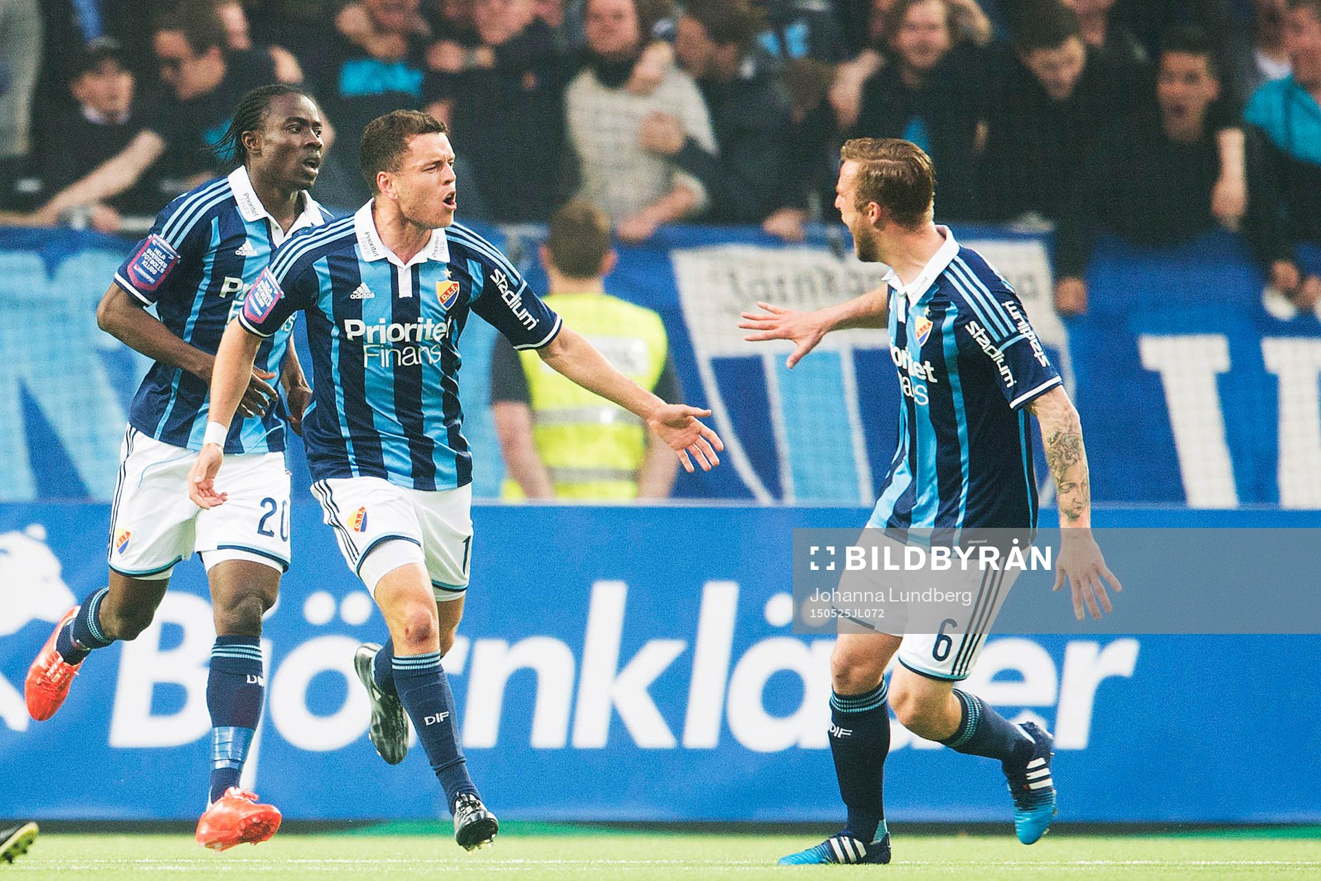 Djurgårdens Kerim Mrabti jublar