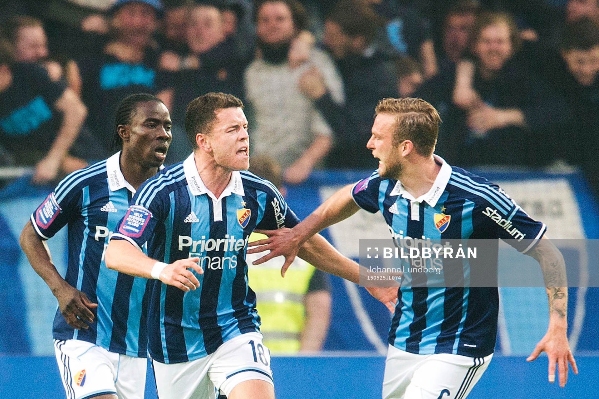 Djurgårdens Kerim Mrabti jublar