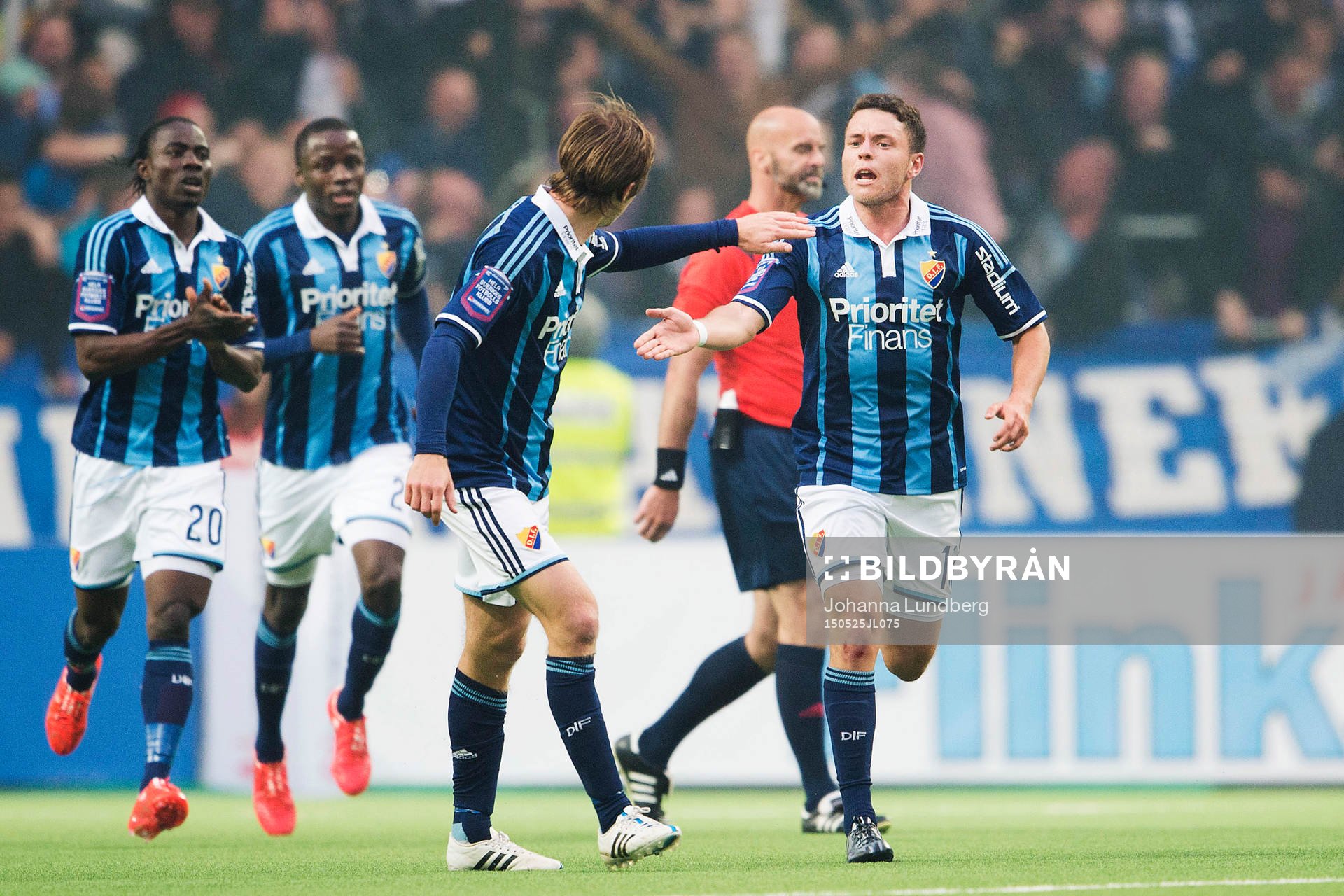 Djurgårdens Kerim Mrabti jublar