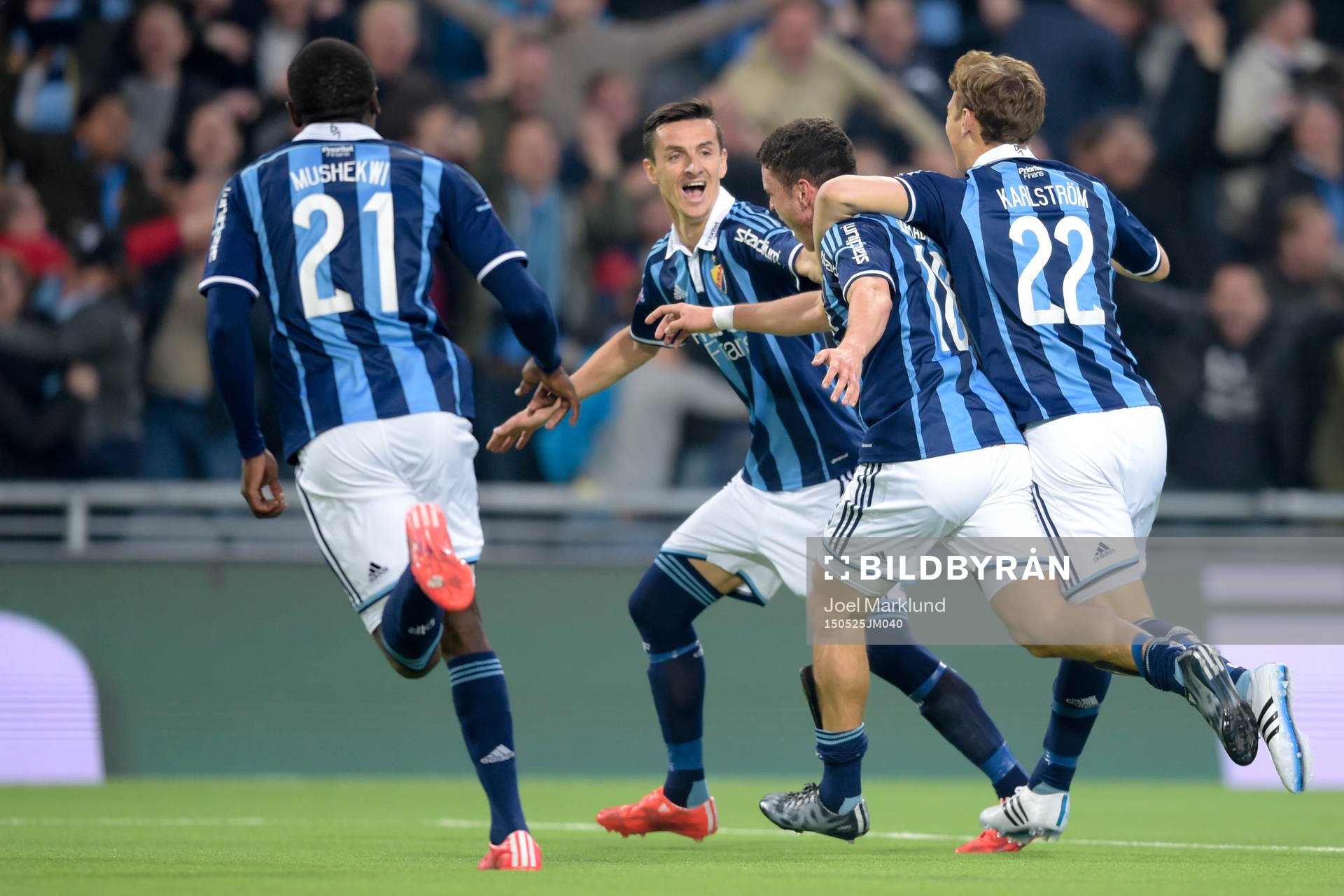 Djurgårdens Kerim Mrabti jublar