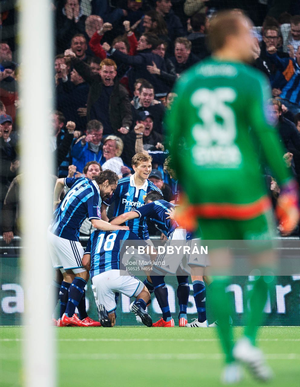 Djurgårdens spelare jublar