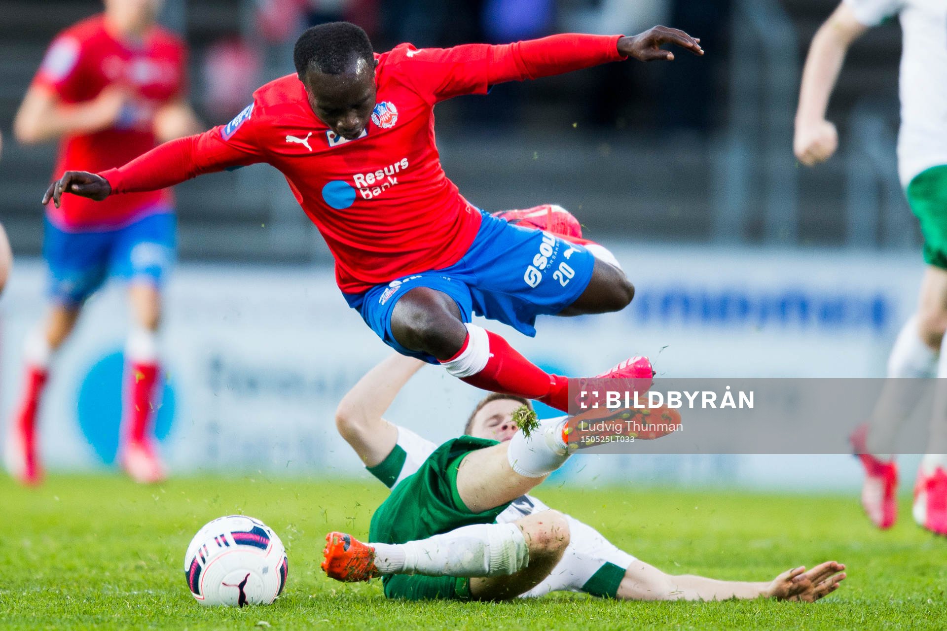 Hammarbys Oliver Silverholt och Helsingborgs Emmanuel