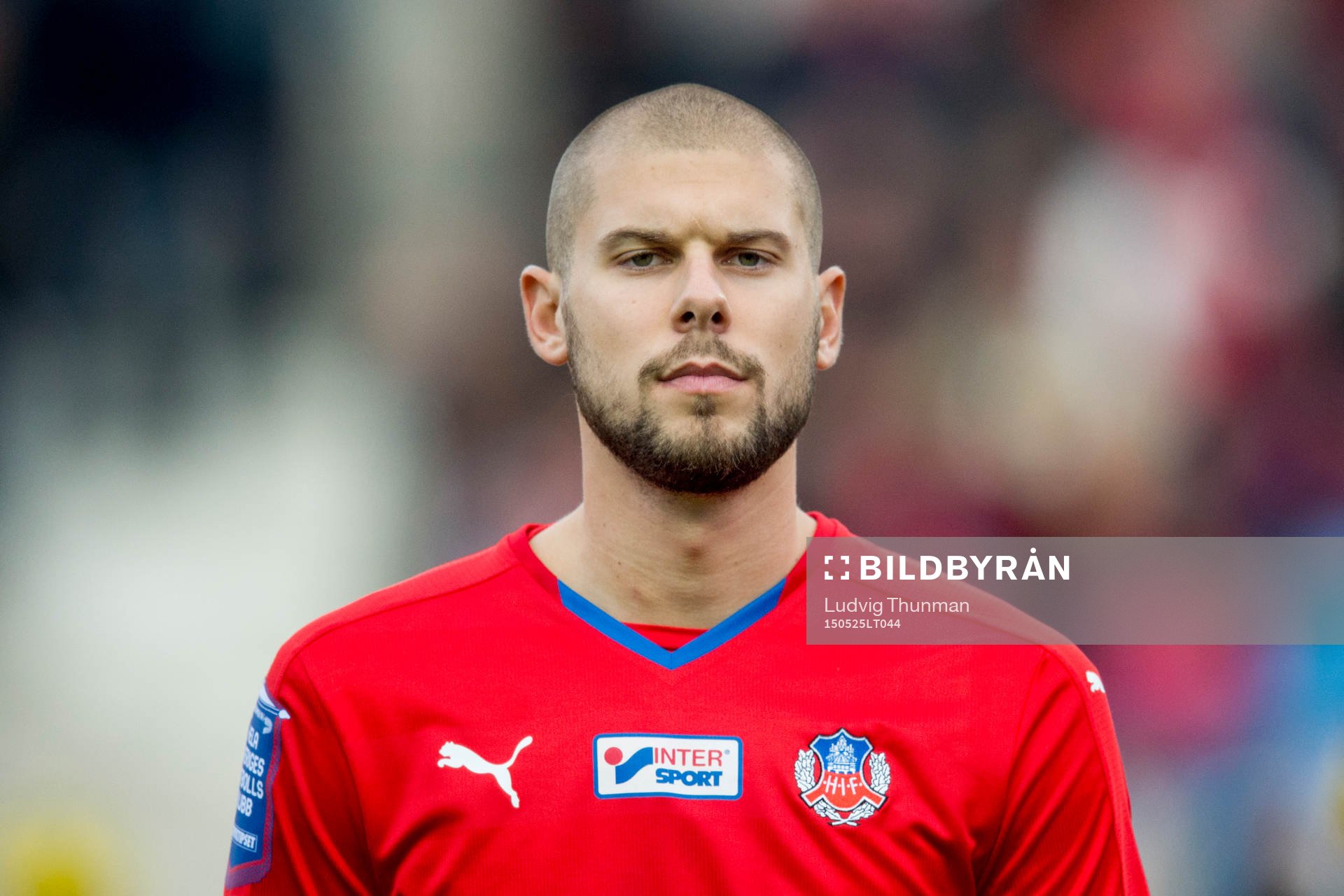 Helsingborgs Robin Simovic under fotbollsmatchen i Allsvenskan mellan Helsingborg och Hammarby den 25 maj 2015 i Helsingborg. 