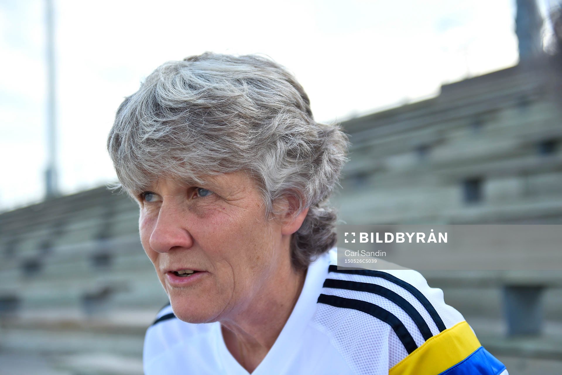 Sveriges Förbundskapten Pia Sundhage efter en träning med landslaget den 26 maj 2015 i Toronto.