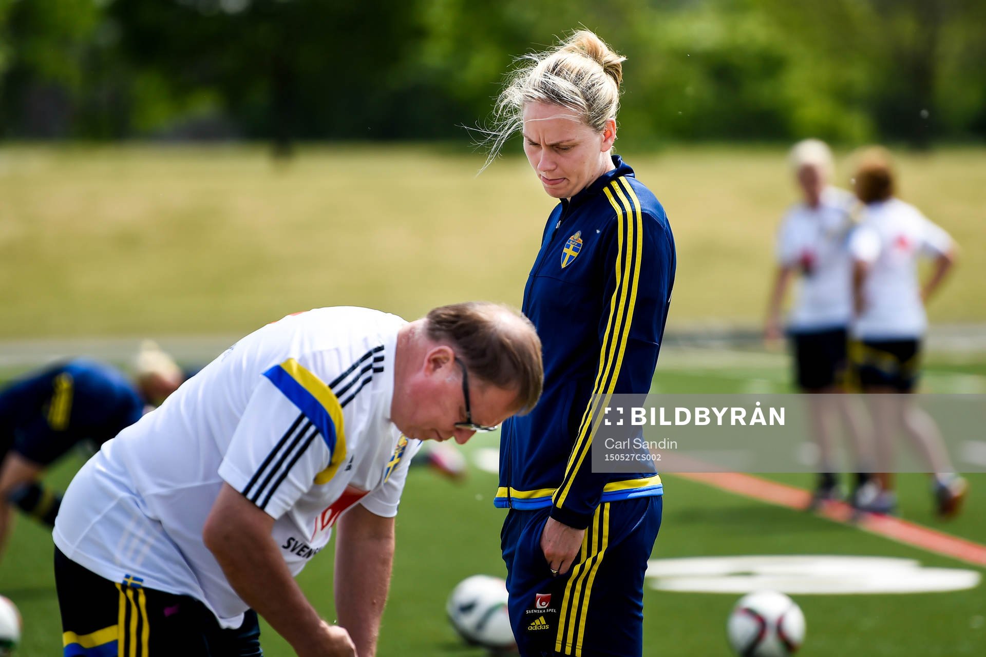 Sveriges Lisa Dahlkvist deltar inte på träning, här på