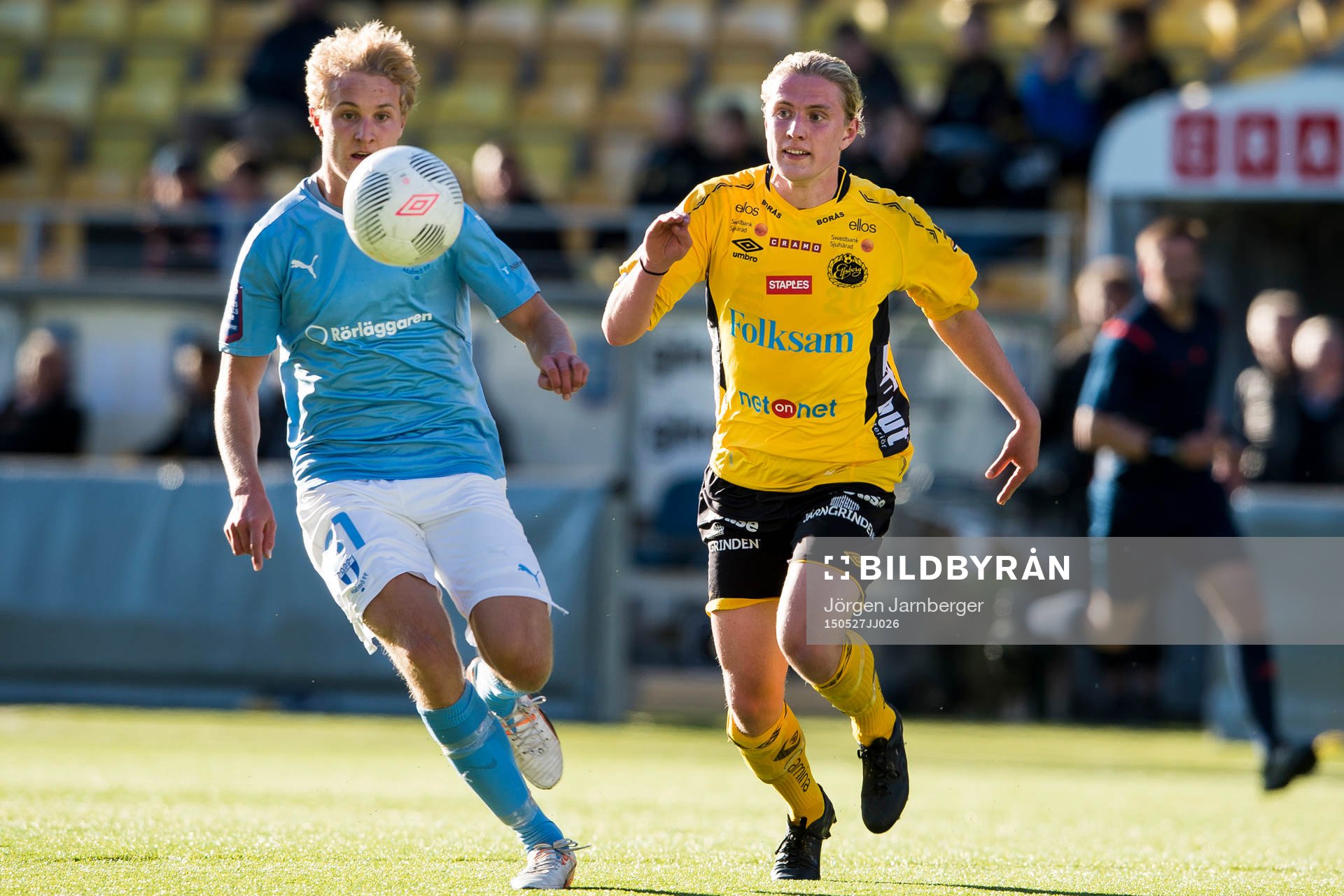 Malmö FFs Franz Brorsson och Elfsborgs Viktor Götesson