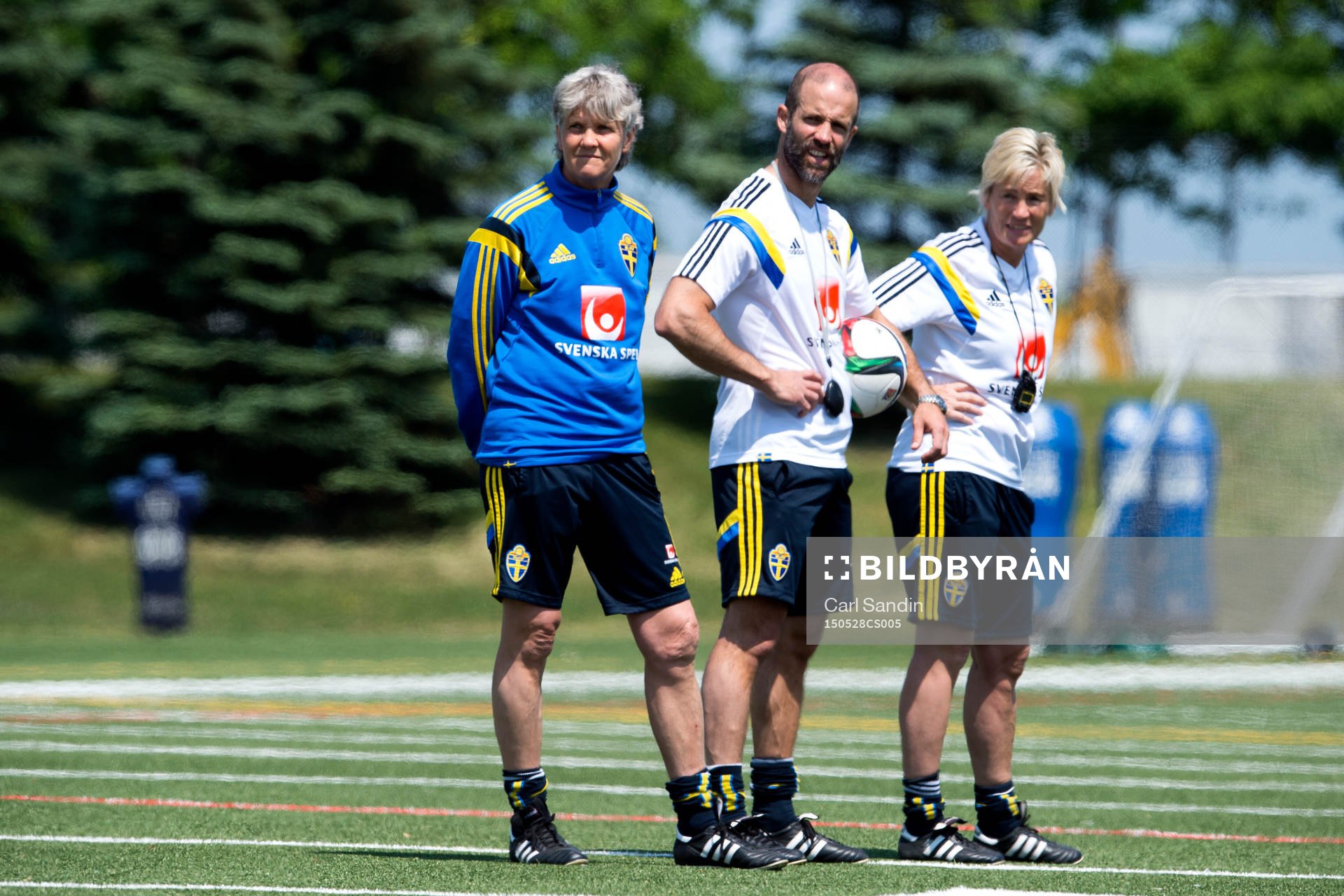 Sverige förbundskapten Pia Sundhage, tränare Matti