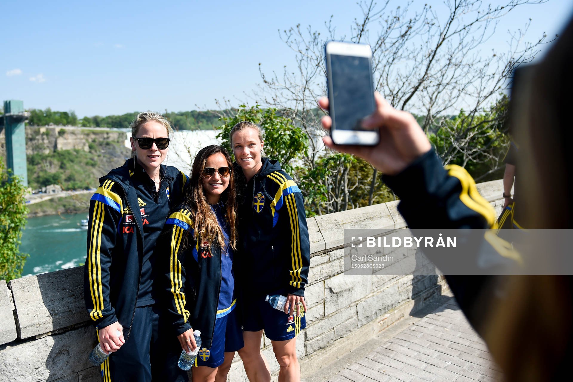 Sveriges Lisa Dahlkvist, Malin Diaz Pettersson och Sara