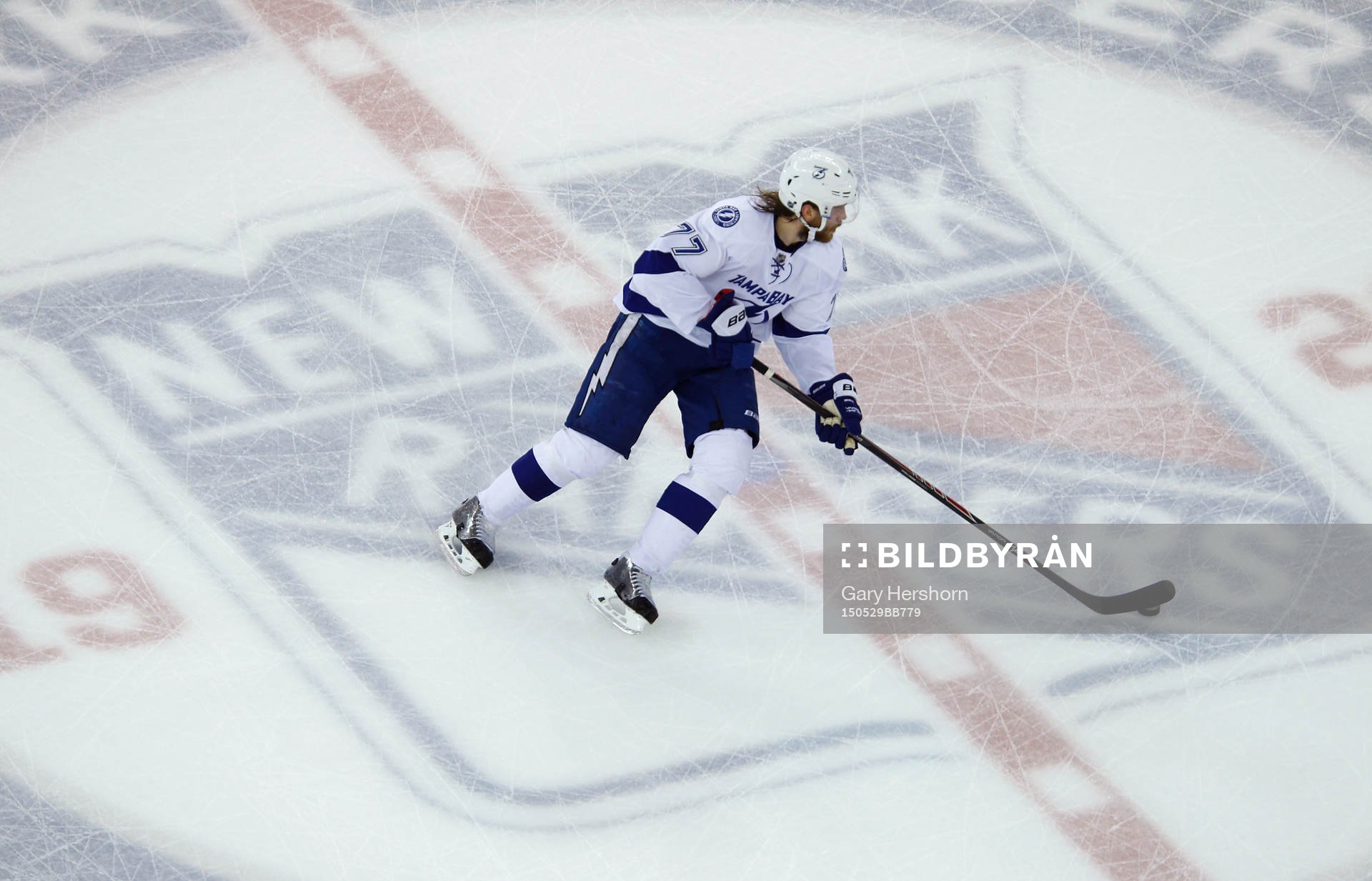 Tampa Bay Lightning Victor Hedman skates with the puck