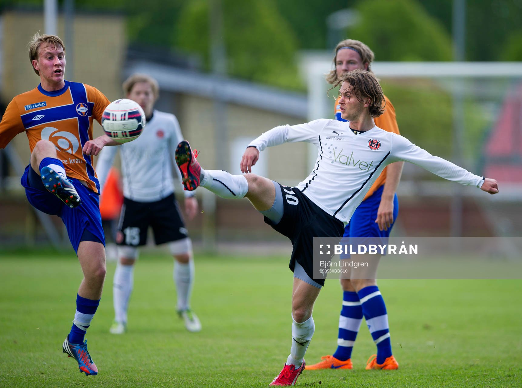 Hittarps Samuel Dalesjö mot Vejbys Linus Martinsson