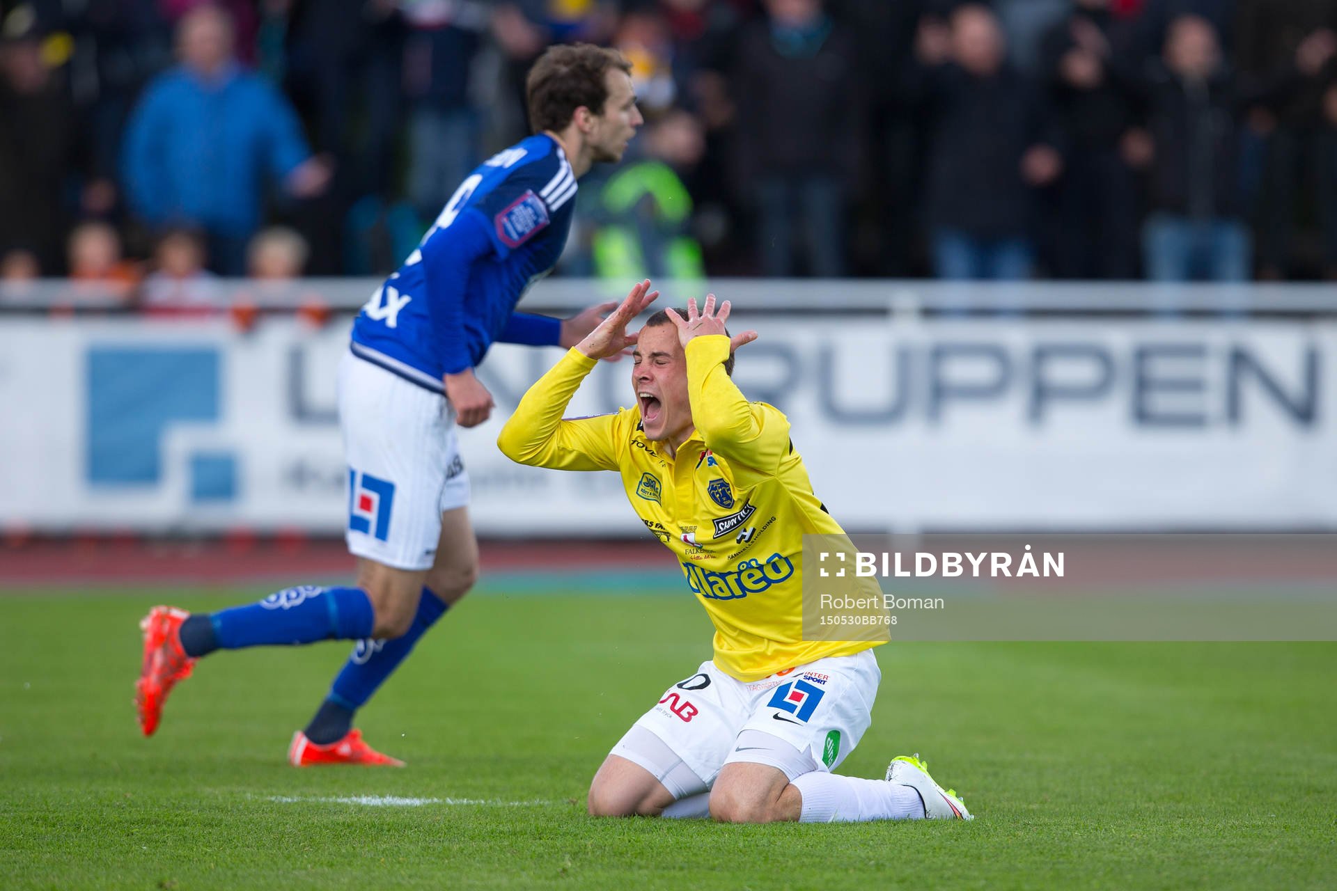 Falkenbergs Calle Wede skriker ut sin frustration,
