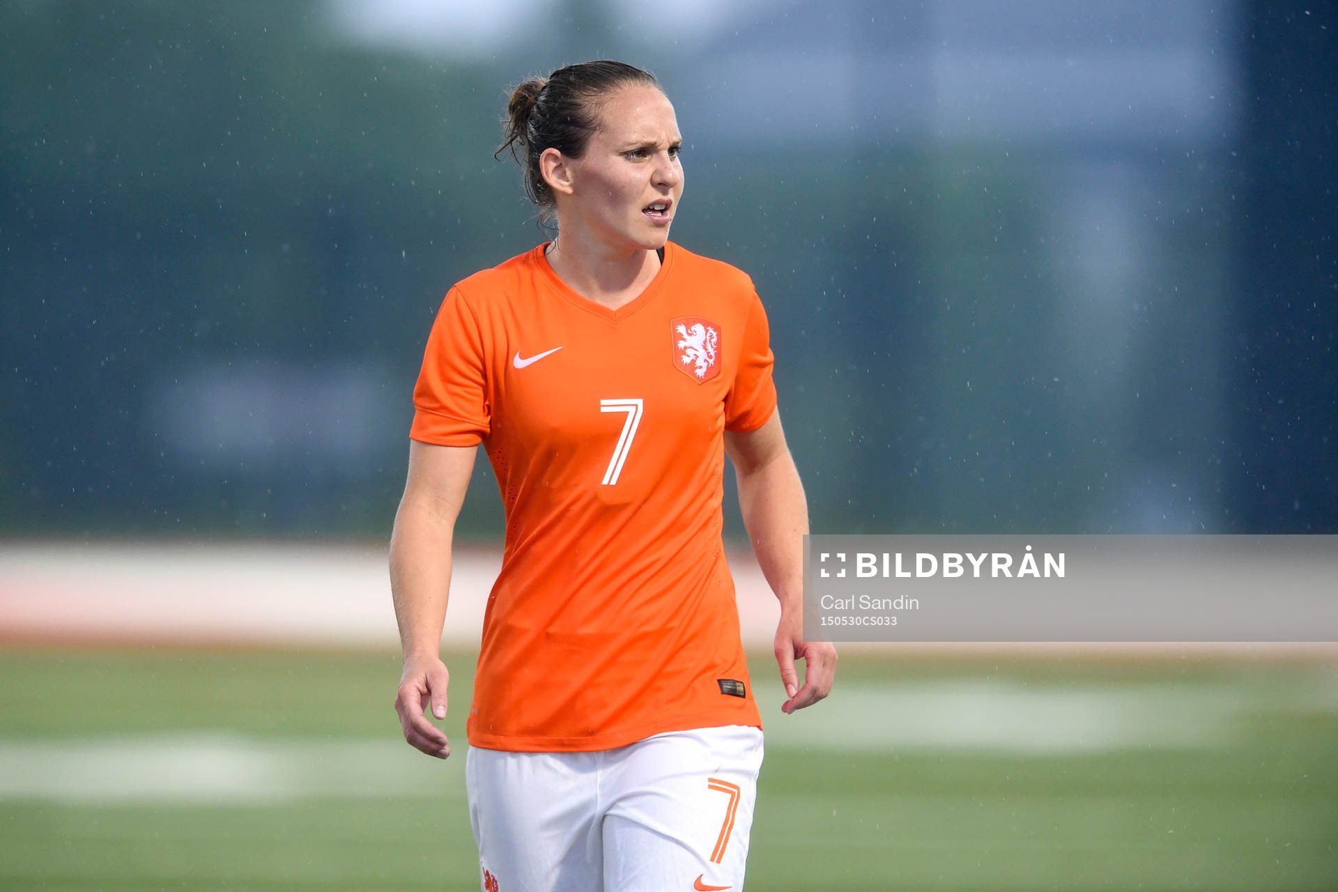 Nederländernas Manon Melis under en träningslandskamp i fotboll mellan Sverige och Nederländerna den 30 maj 2015 i Toronto.