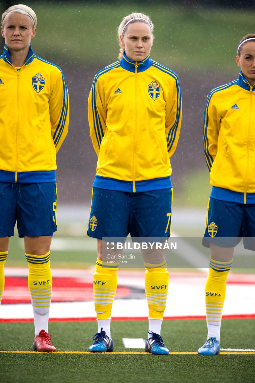 Sveriges Lisa Dahlkvist under en träningslandskamp i fotboll mellan Sverige och Nederländerna den 30 maj 2015 i Toronto.