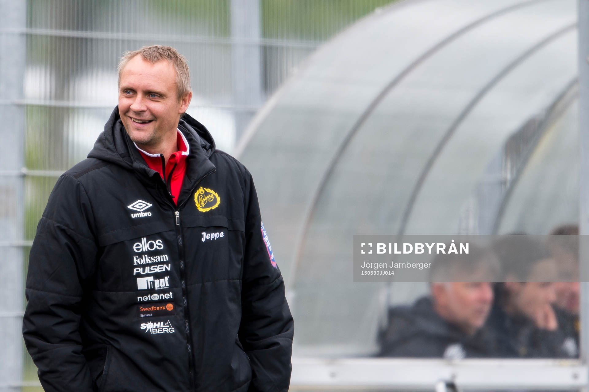 Elfsborg tränare Jesper Bengtsson skrattar