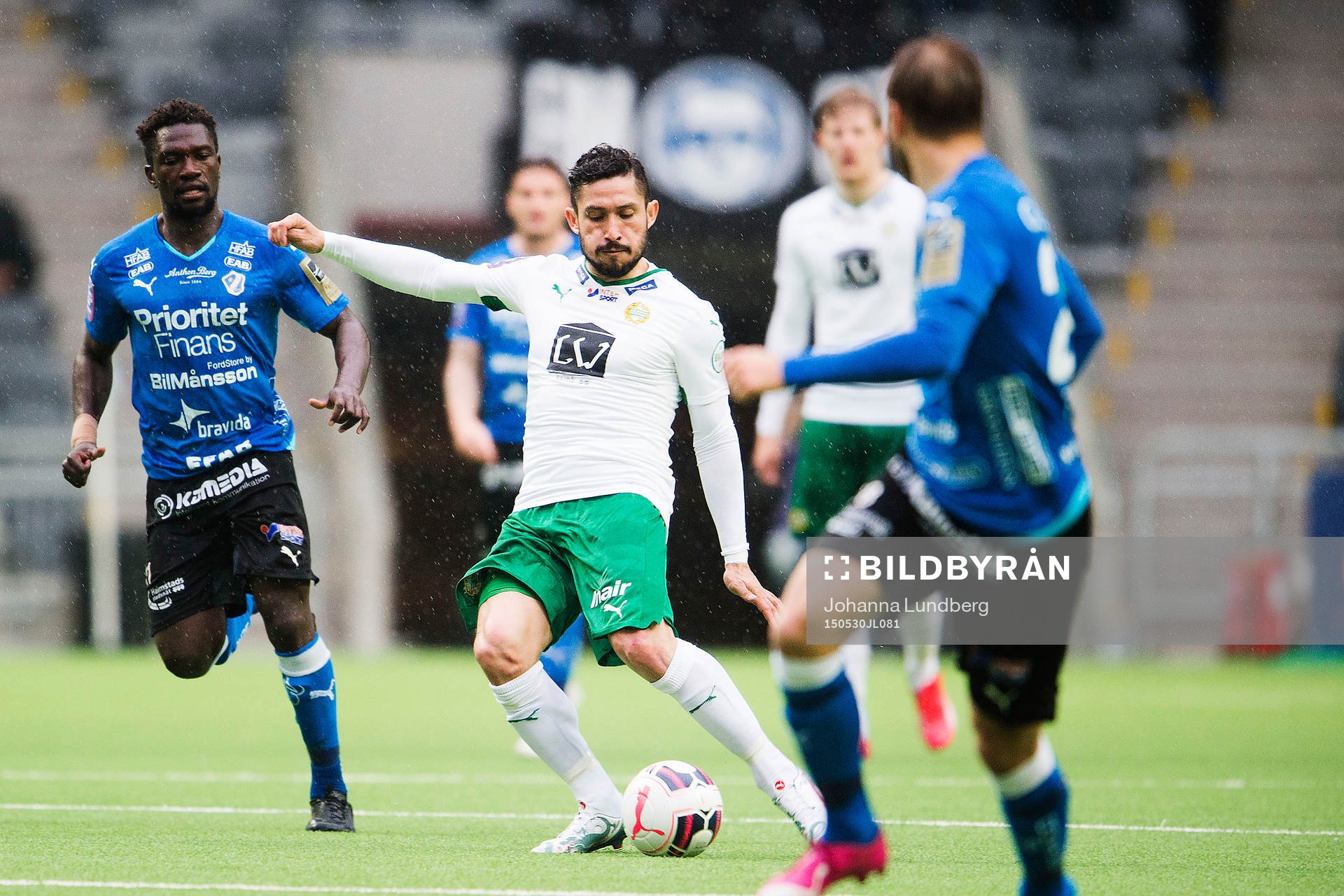 Hammarbys Pablo Pinones-Arce under fotbollsmatchen i Allsvenskan mellan Hammarby och Halmstad den 30 maj 2015 i Stockholm. 