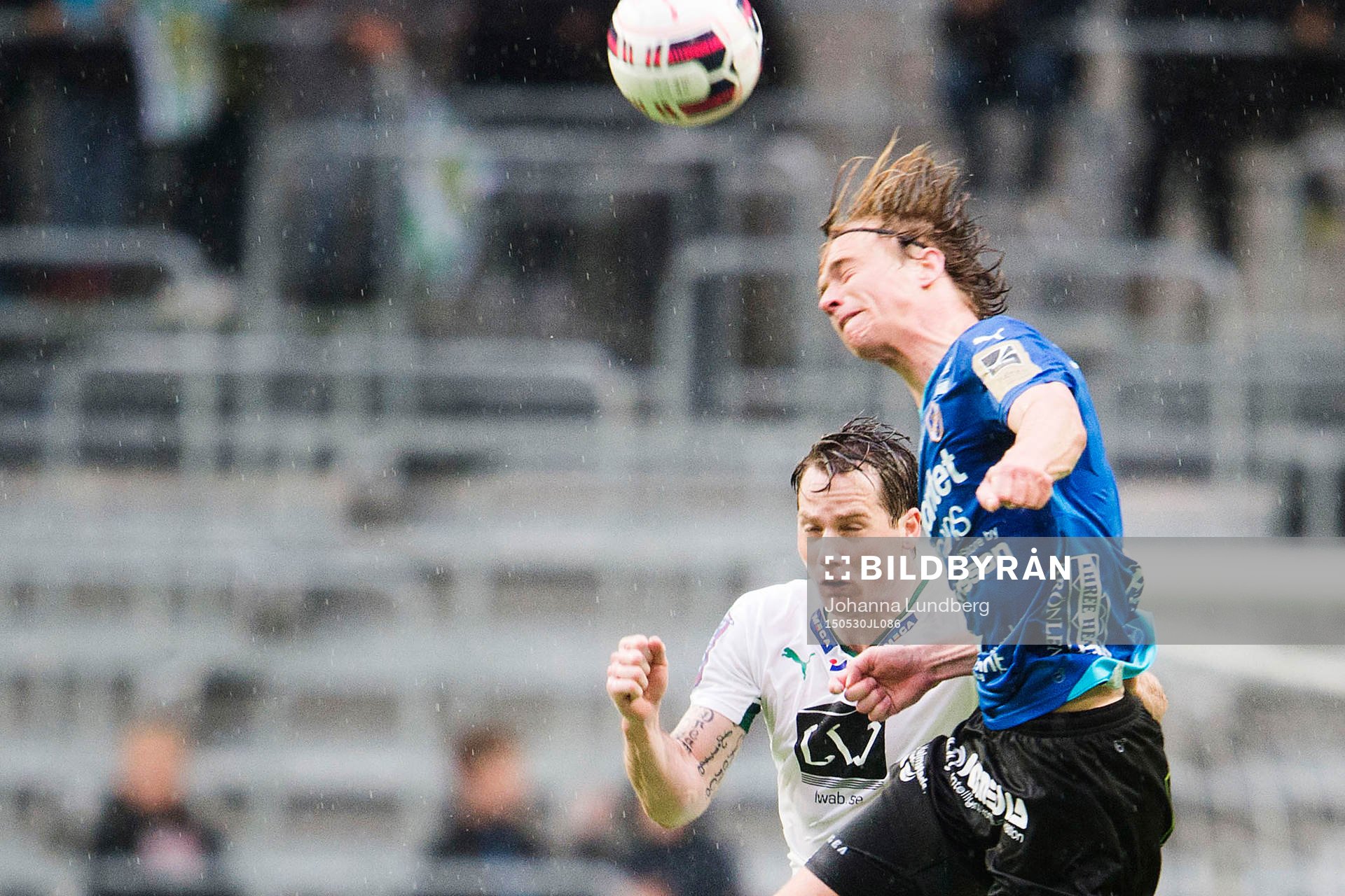 Hammarbys Johan Persson och Halmstads Snorre Krogsgård