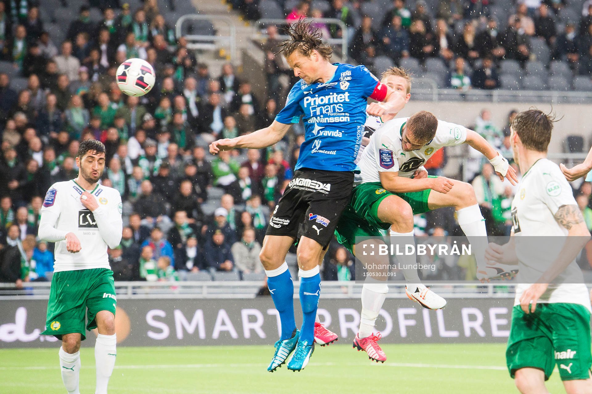 Halmstads Fredrik Liverstam och Hammarbys Mats Solheim