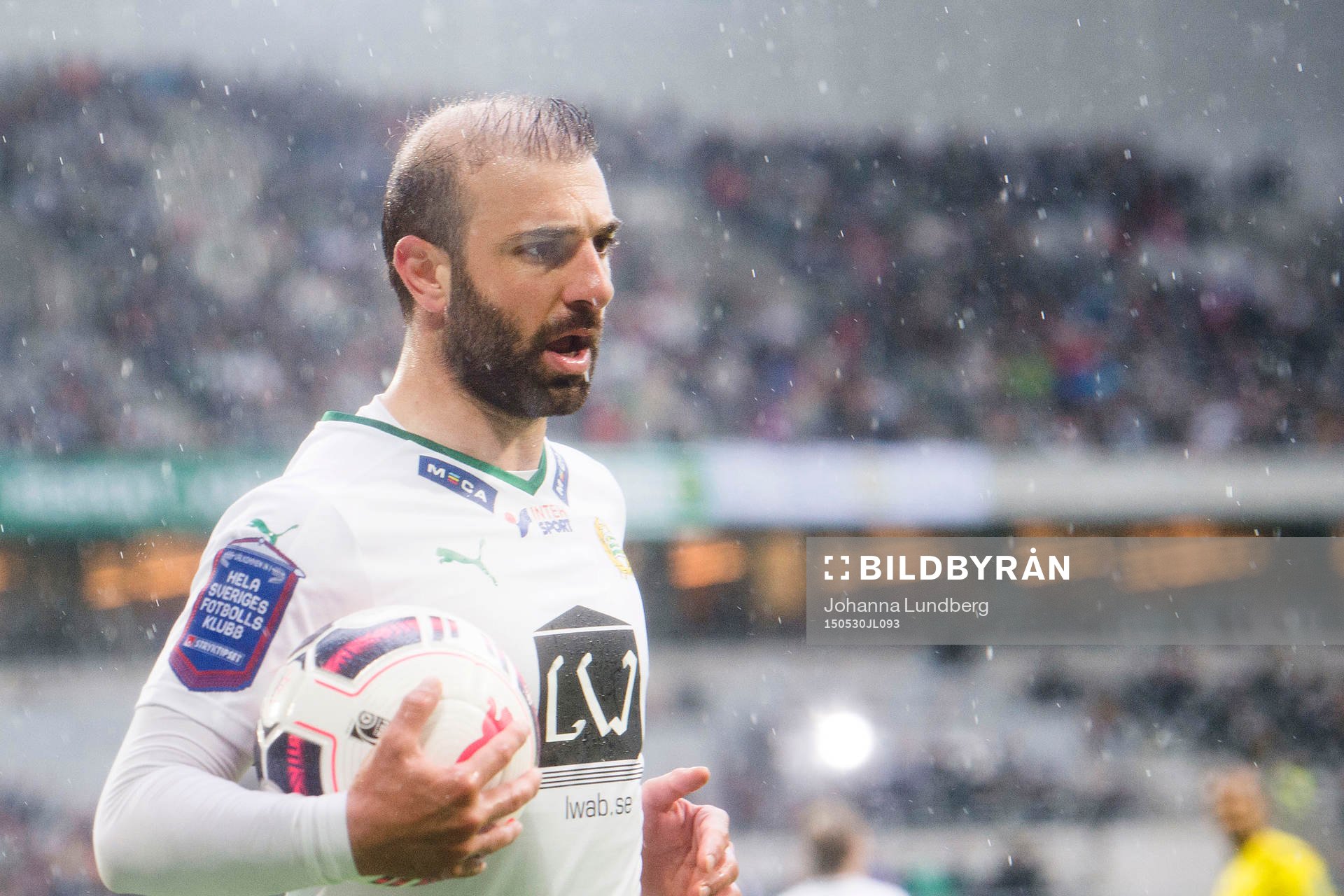 Hammarbys Kennedy Bakircioglu under fotbollsmatchen i Allsvenskan mellan Hammarby och Halmstad den 30 maj 2015 i Stockholm. 