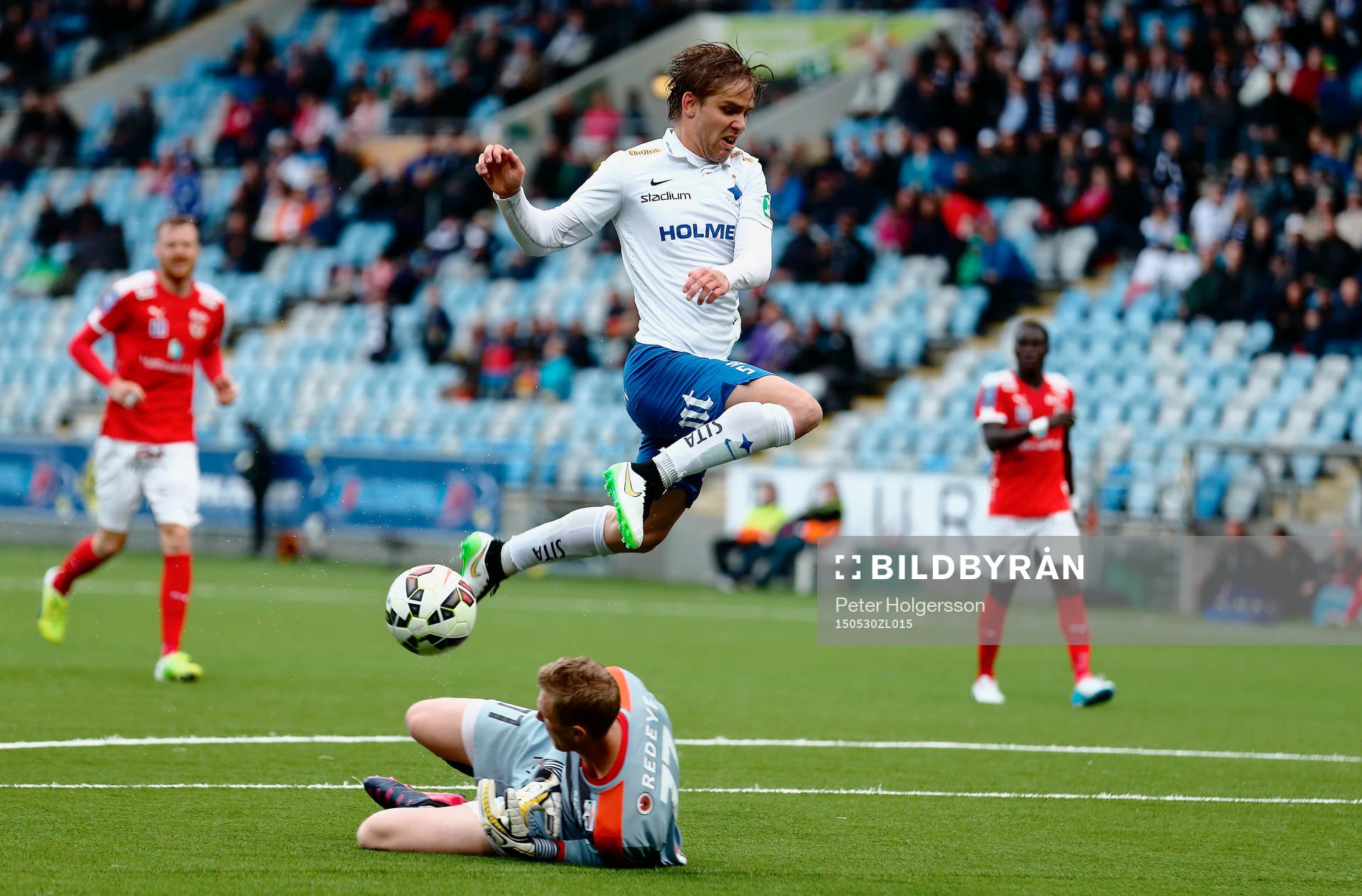 Norrköpings Christoffer Nyman och Kalmars målvakt Lars
