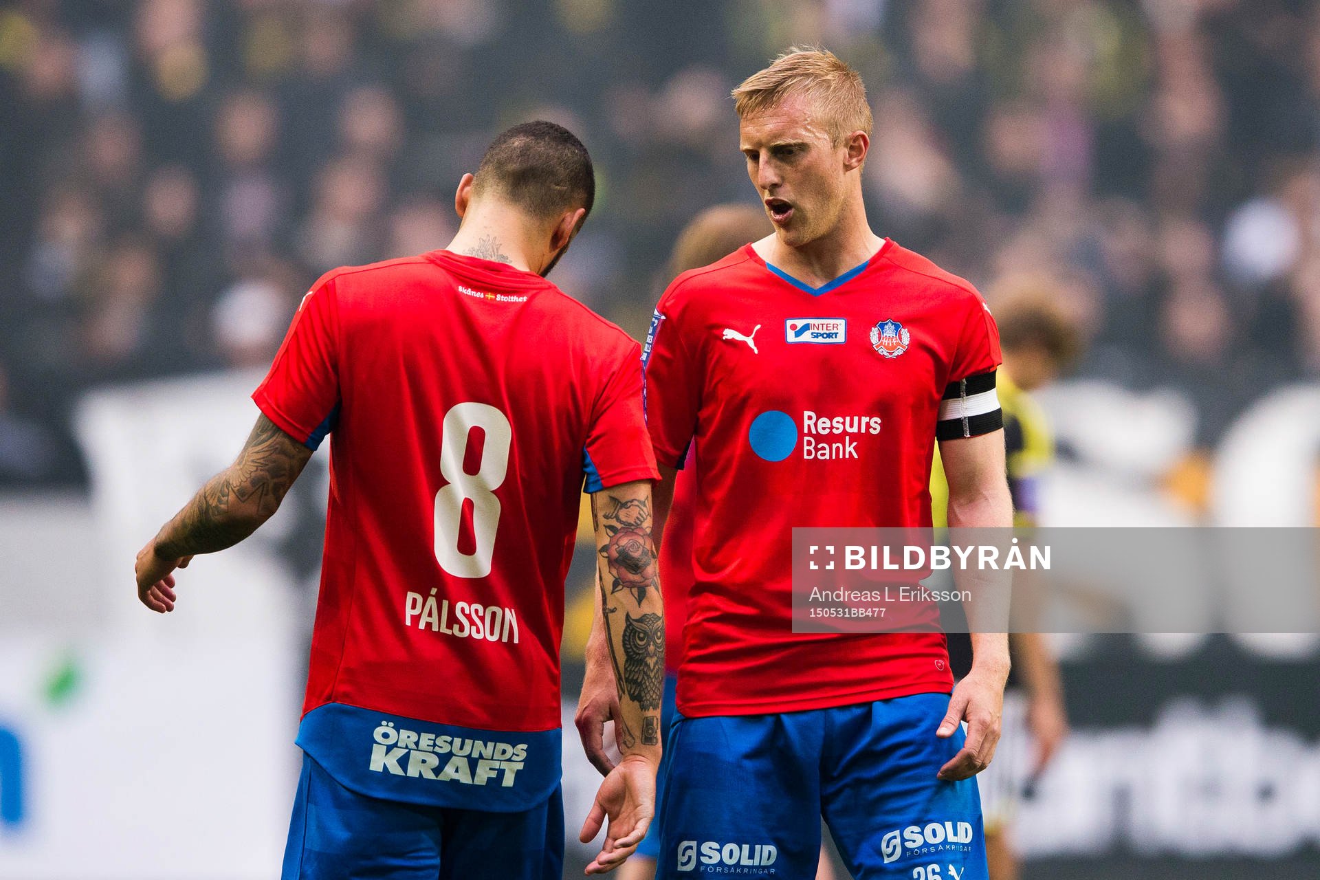 Helsingborgs Victor Palsson och Peter Larsson