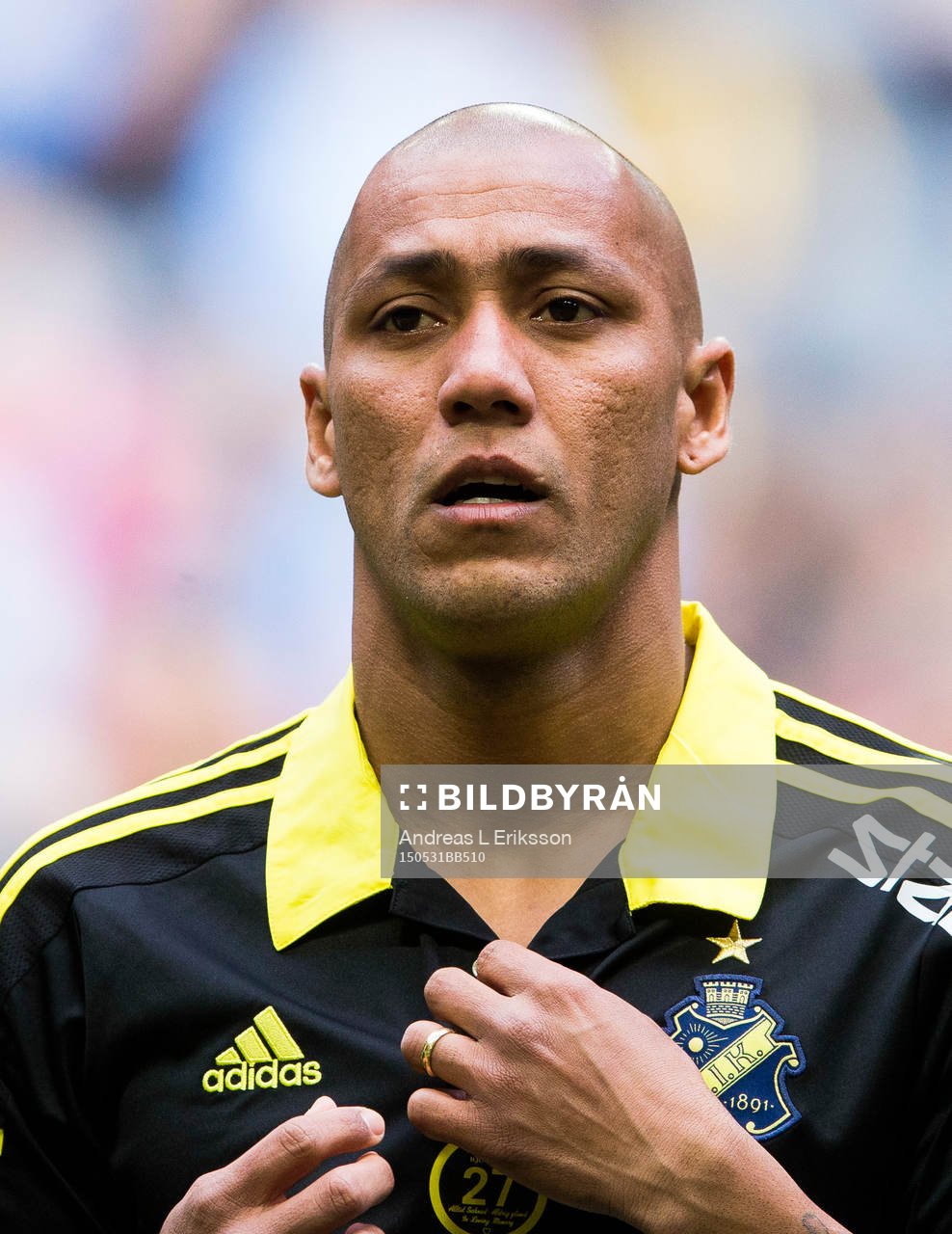 AIK:s Alessandro Silva Pereira under fotbollsmatchen i Allsvenskan mellan AIK och Helsingborg den 31 maj 2015.