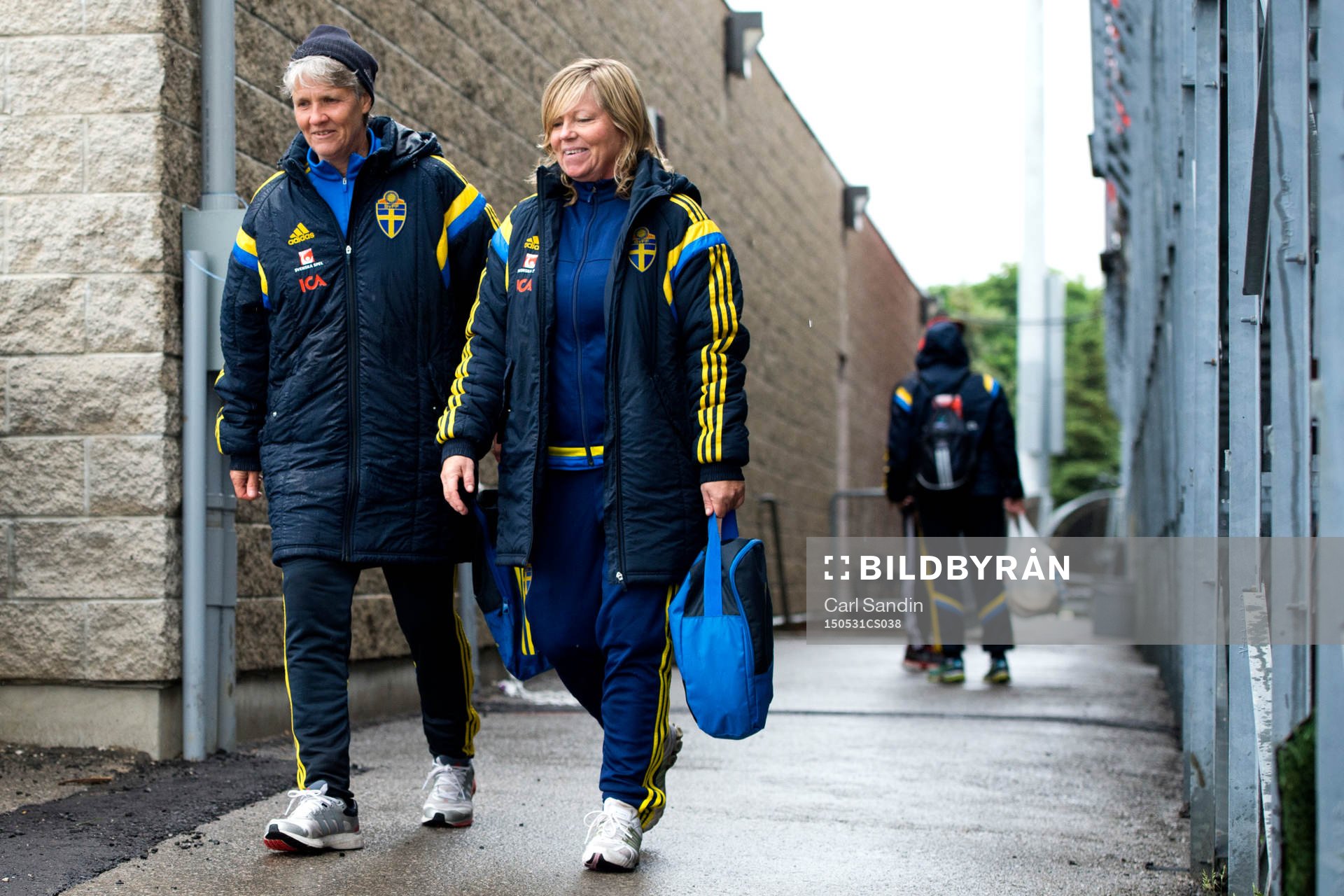 Sveriges förbundskapten Pia Sundhage och landslagschef
