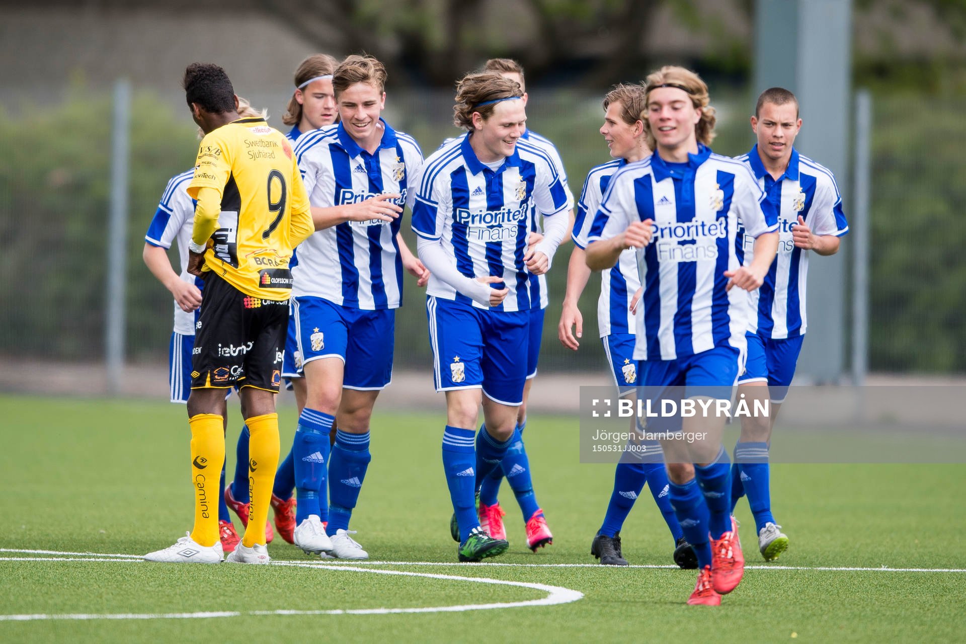 IFK Göteborgs Jakob Sellhed (mitt i bild) jublar