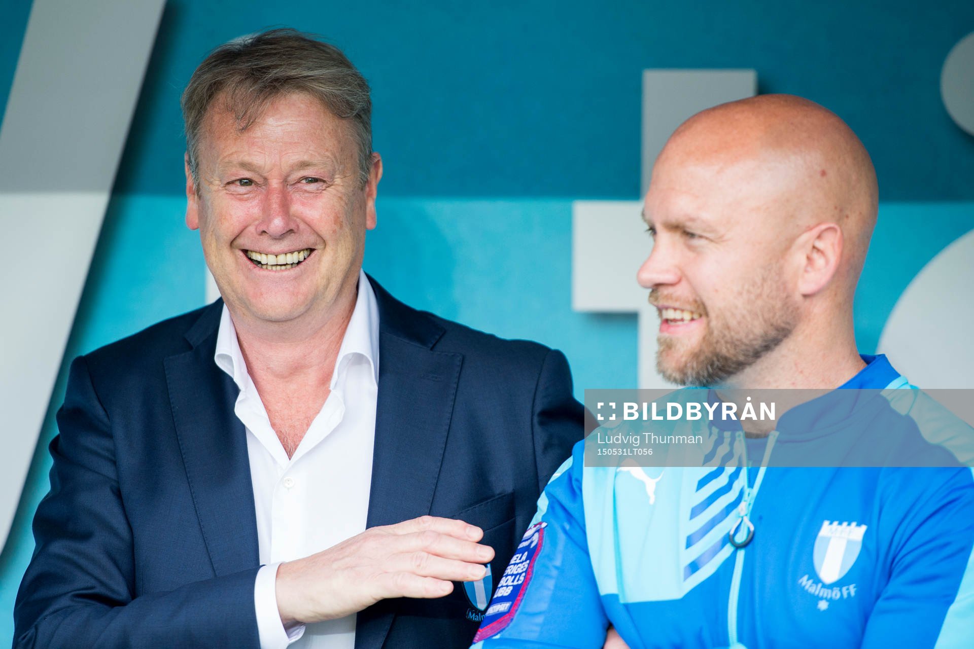 Malmö FFs tränare Åge Hareide och assisterande tränare