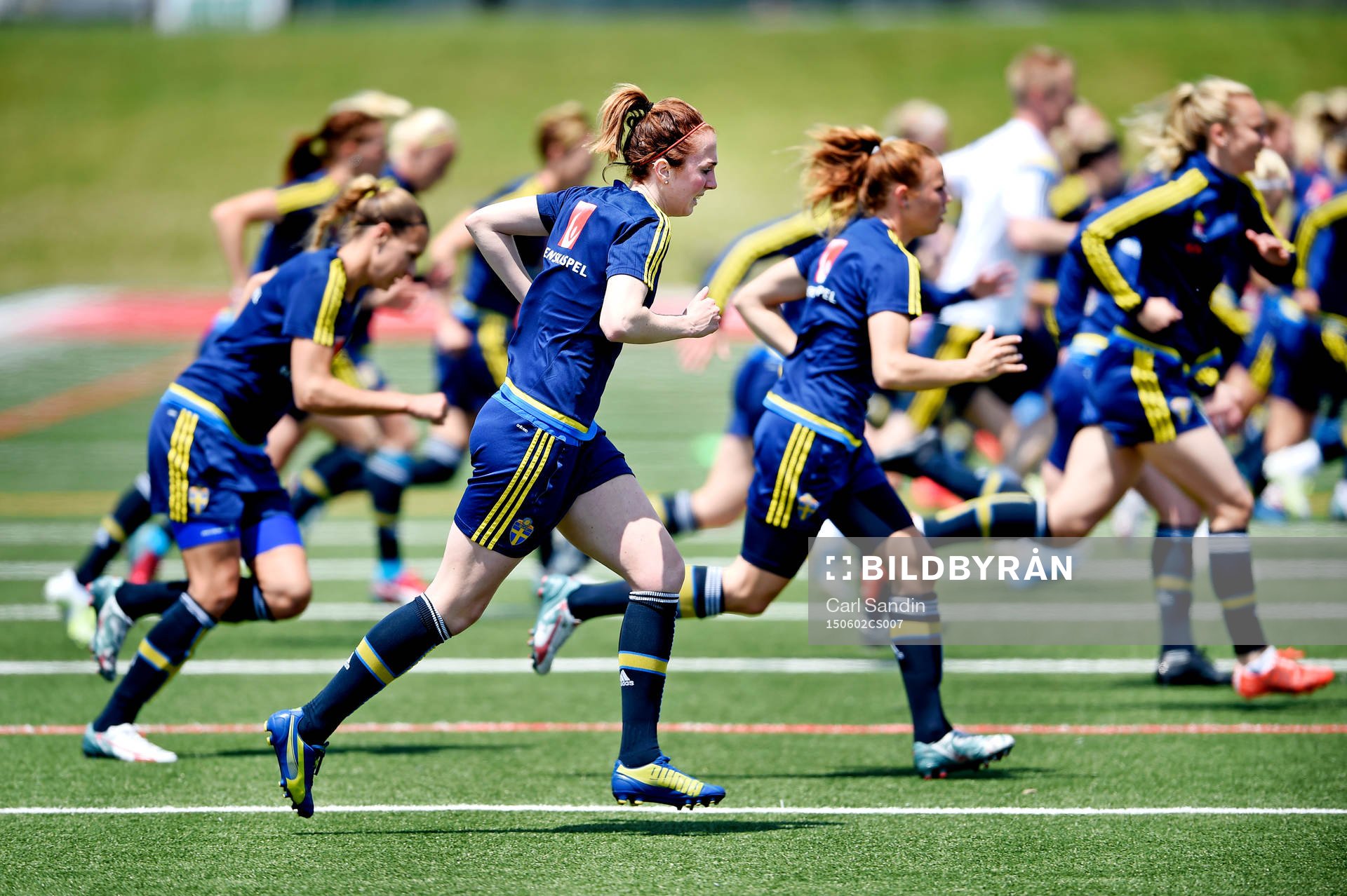 Sveriges Marina Pettersson Engström under en träning med landslaget den 2 maj 2015 i Toronto.