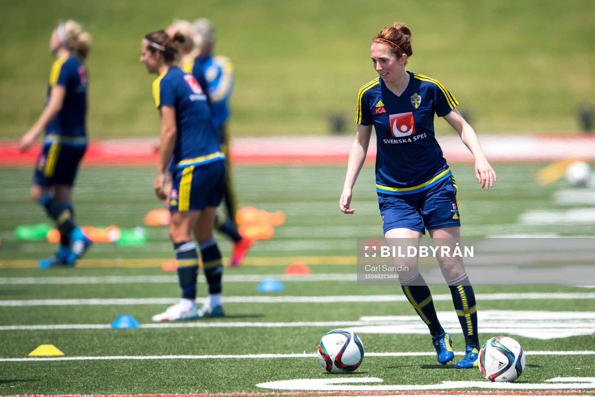 Sveriges Marina Pettersson Engström under en träning med landslaget den 2 maj 2015 i Toronto.