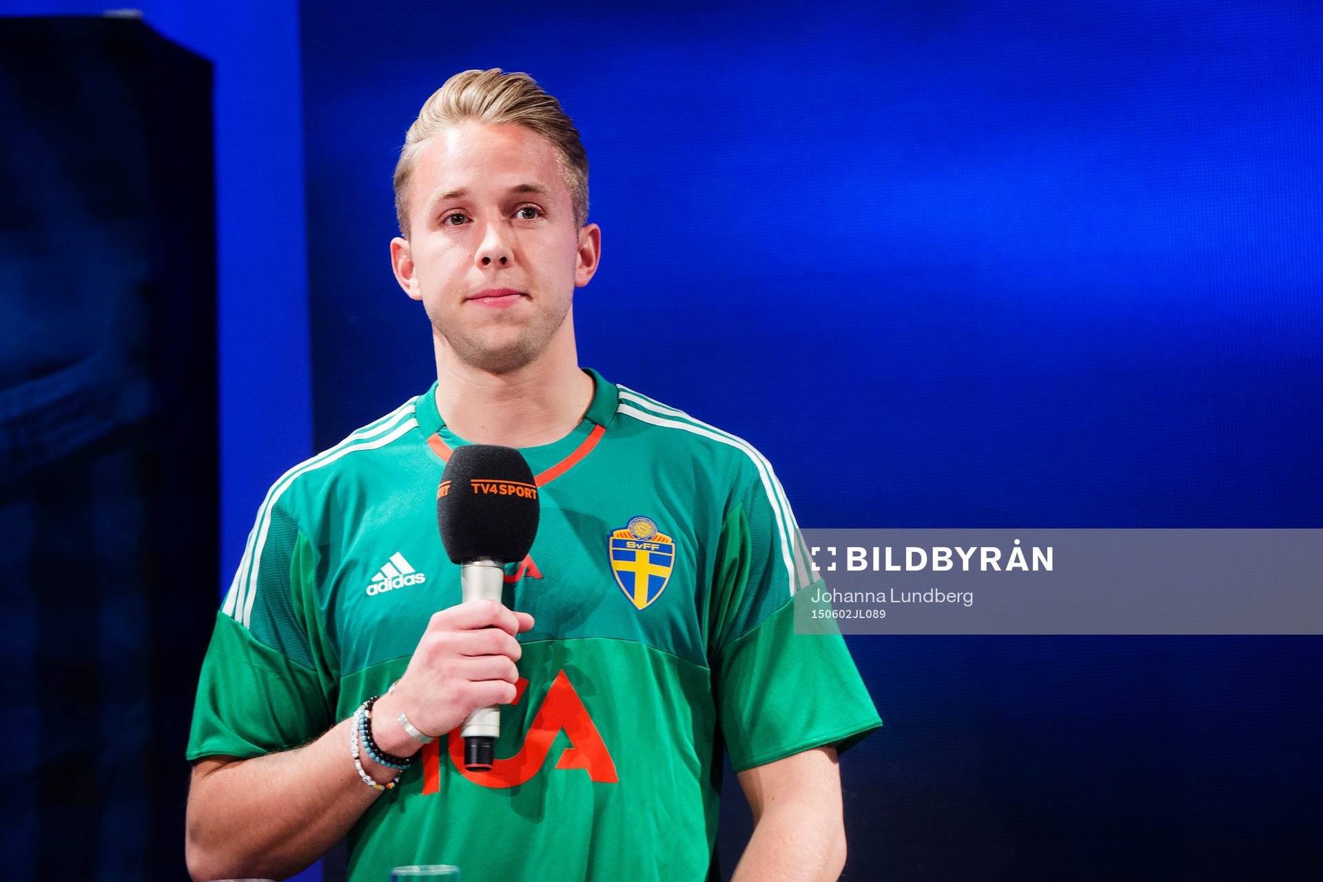 Sveriges Patrik Carlgren under en presskonferens där U21 truppen presenteras den 2 juni 2015 i Stockholm.