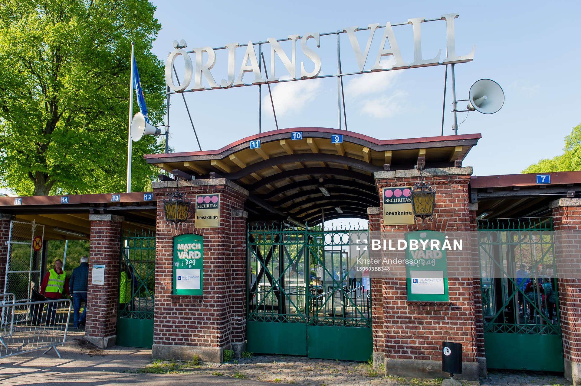 Örjans Vall entré före fotbollsmatchen i Allsvenskan mellan Halmstad och GIF Sundsvall den 3 juni 2015 i Halmstad.