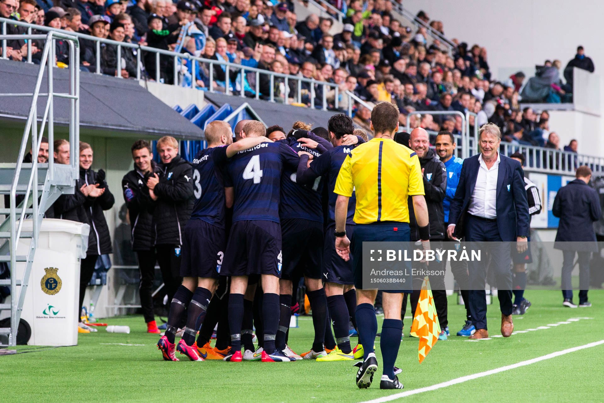 Malmö FFs spelare jublar