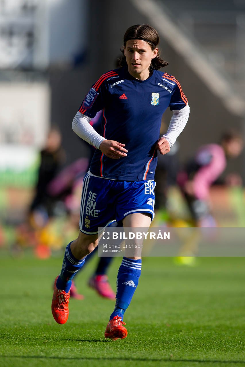 IFK Göteborgs Lasse Vibe innan fotbollsmatchen i